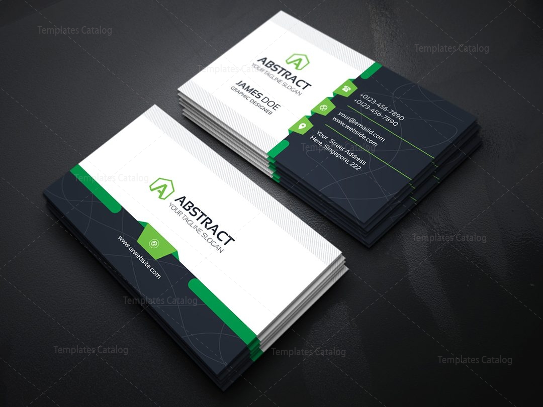Corporate Business Card Template 000031 - Template Catalog