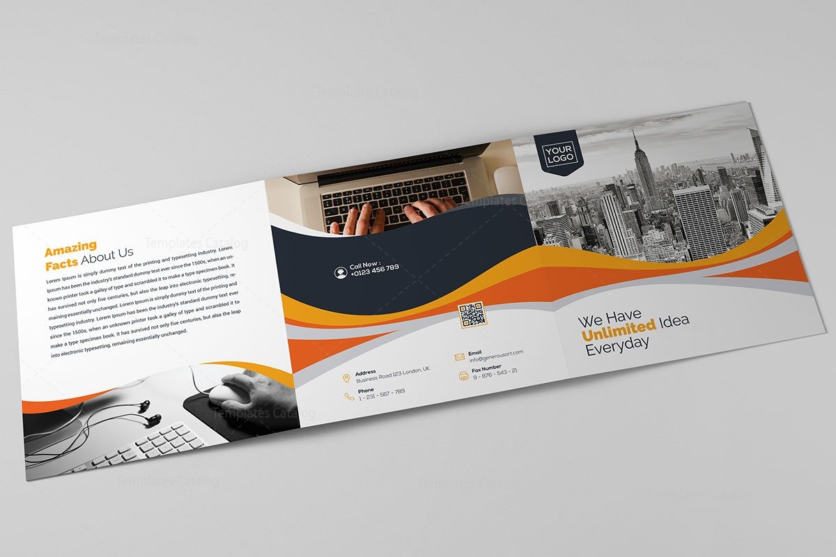 tri fold brochure paper size