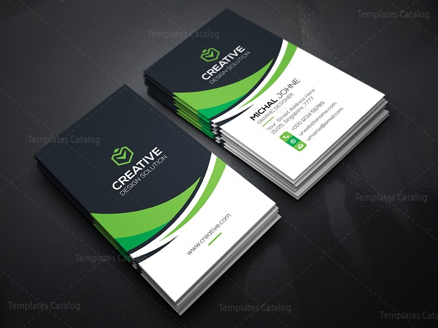 Vertical Business Card Template 5