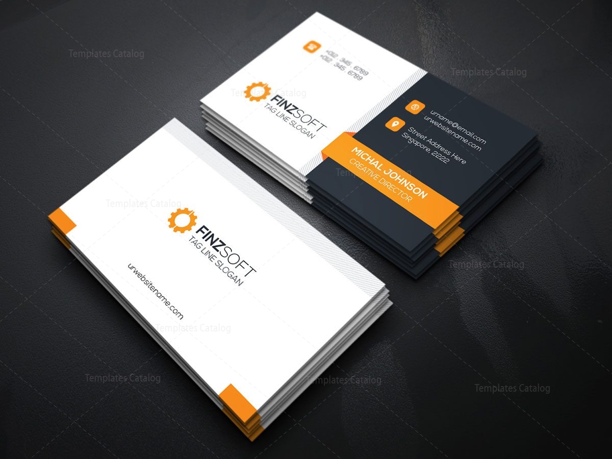 Modern Business Card Design Template 000155 - Template Catalog