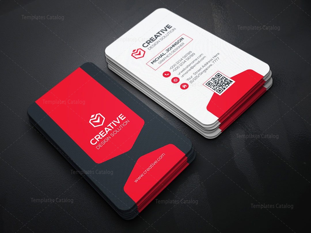 Vertical Business Card Design Template 000156 - Template ...
