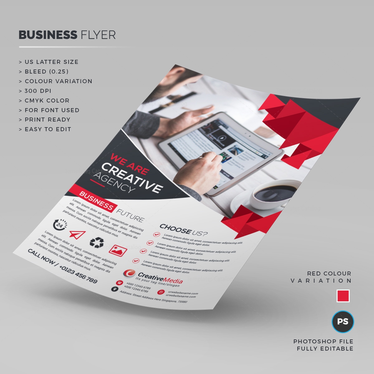 stylish corporate flyer template 000214 template catalog design agency flyer