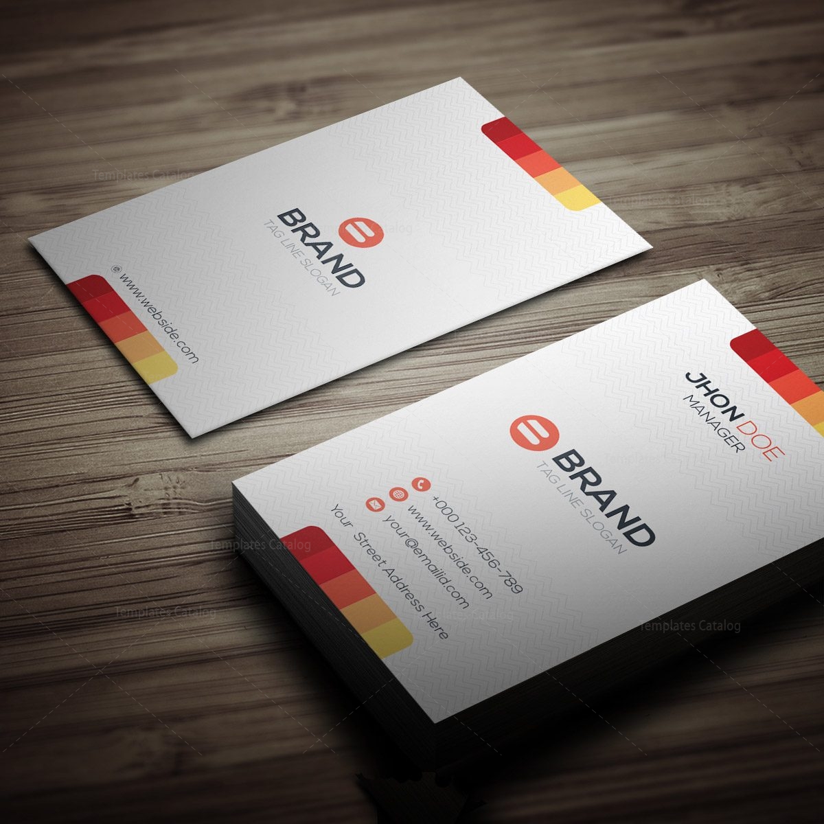 vertical business card template