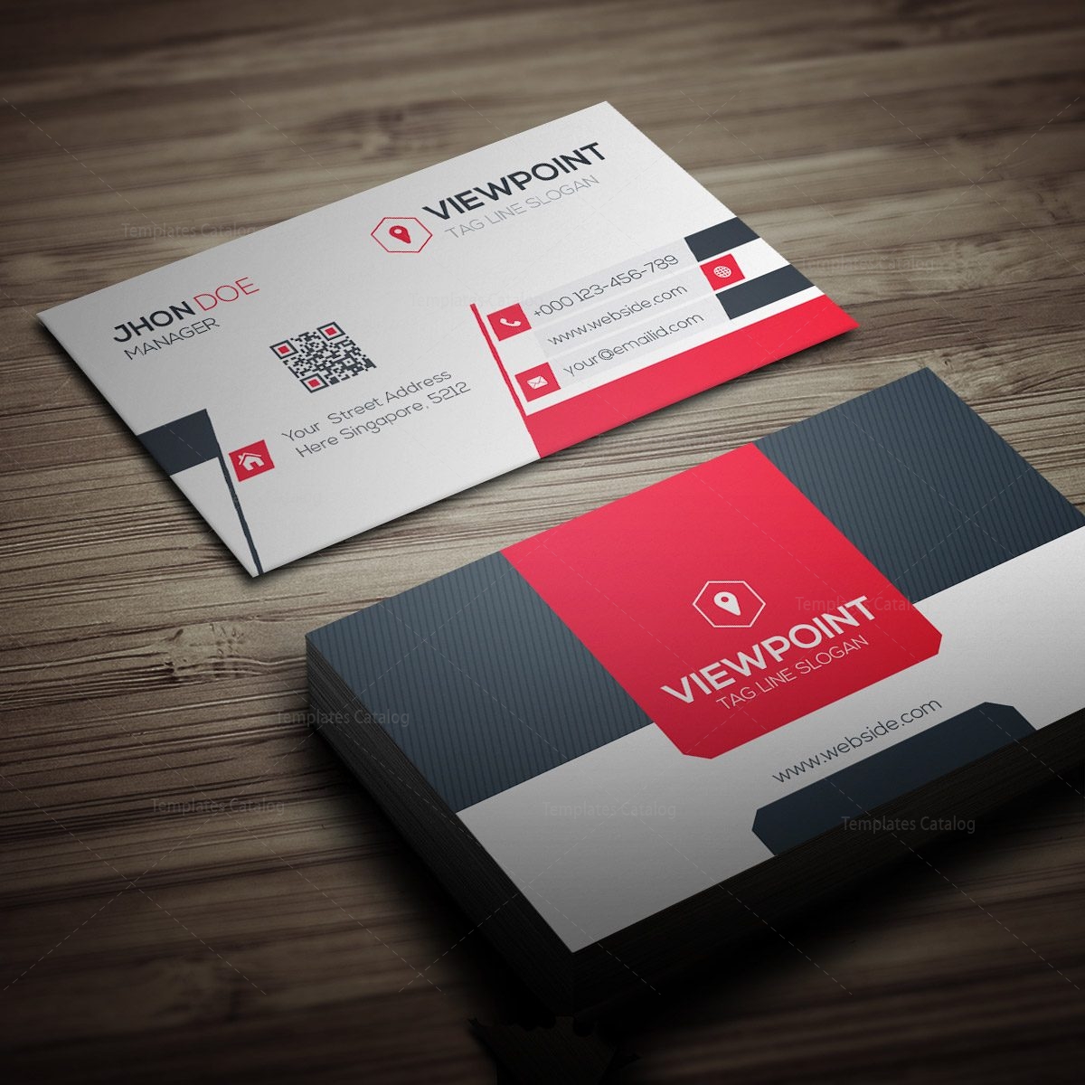 Market Business Card Template 000274 Catalog Market Business Card Template 2