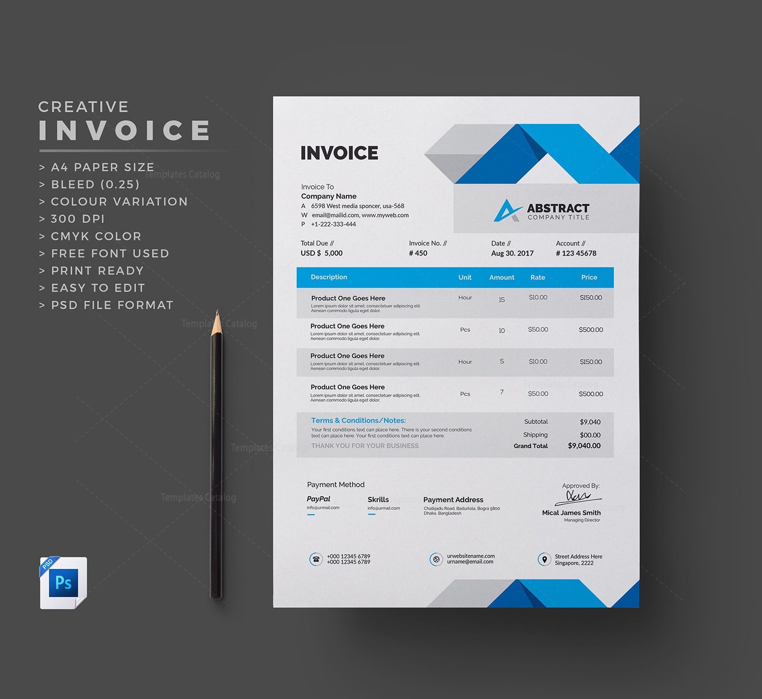 corporate invoice template corporate invoice template