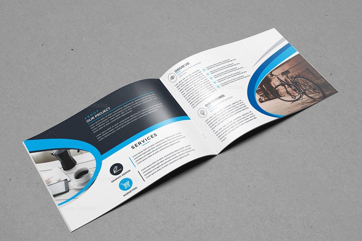 2 folded brochure template