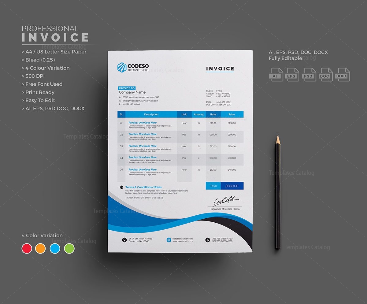 corporate invoice template 000381 template catalog