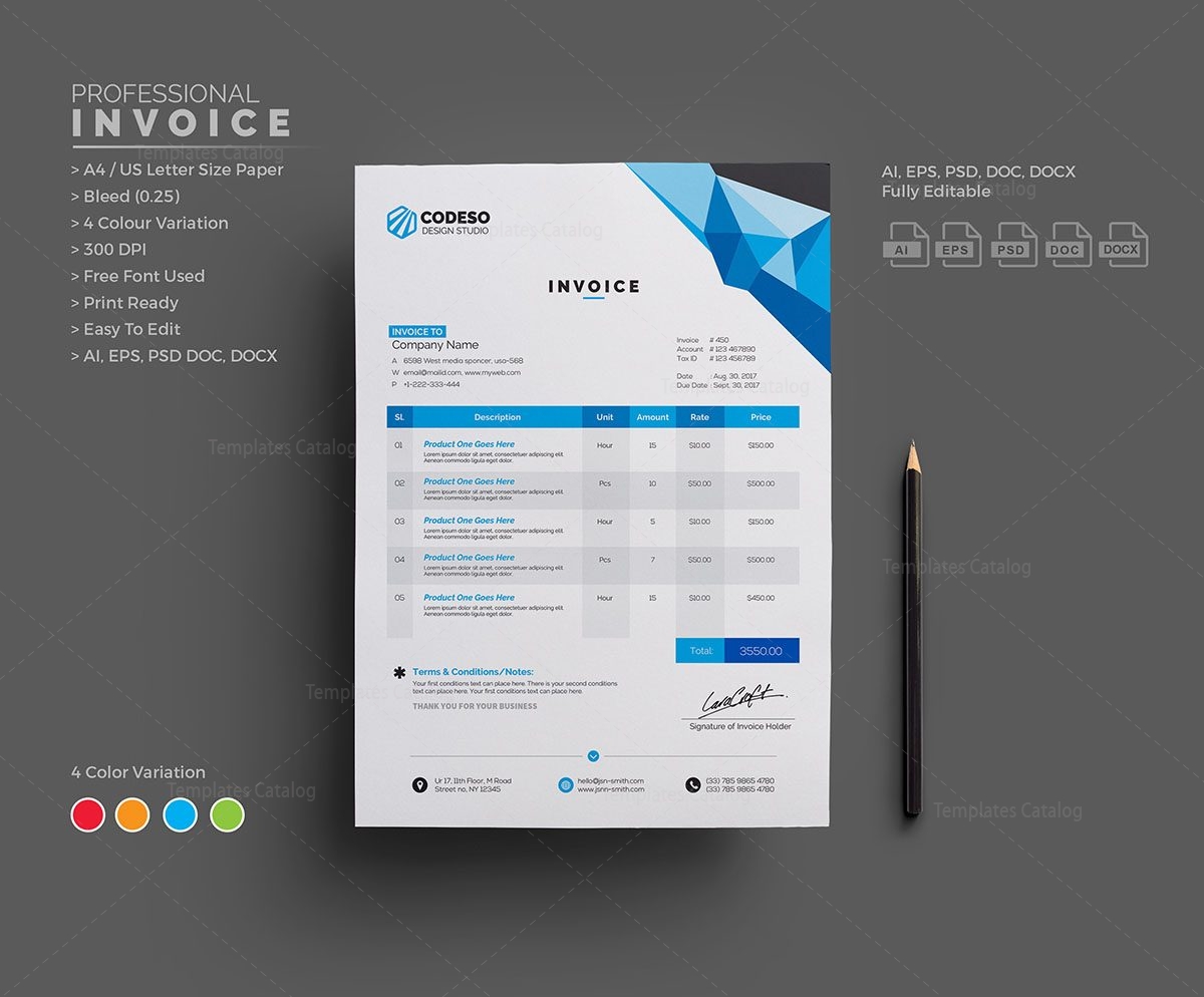 corporate invoice templates 000382 template catalog