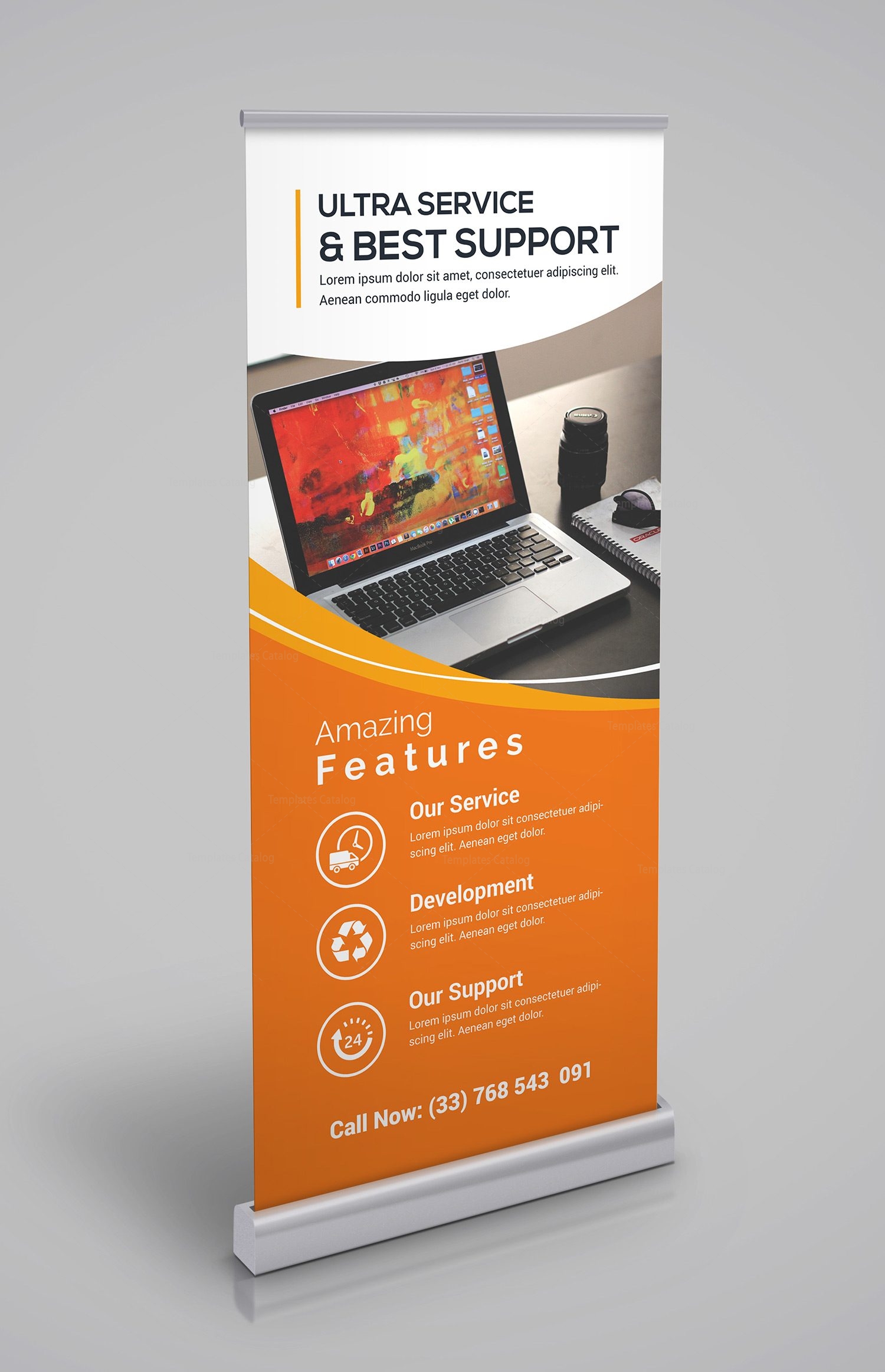 <strong>Fashion Roll-Up Banner</strong> ~ Flyer Templates ~ Creative Market Roll up banner template
