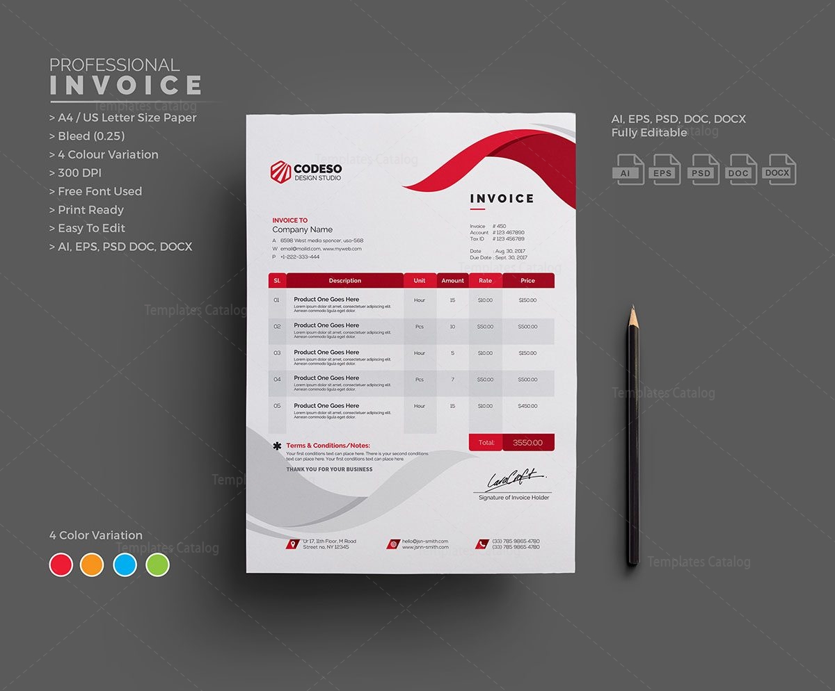 modern invoice