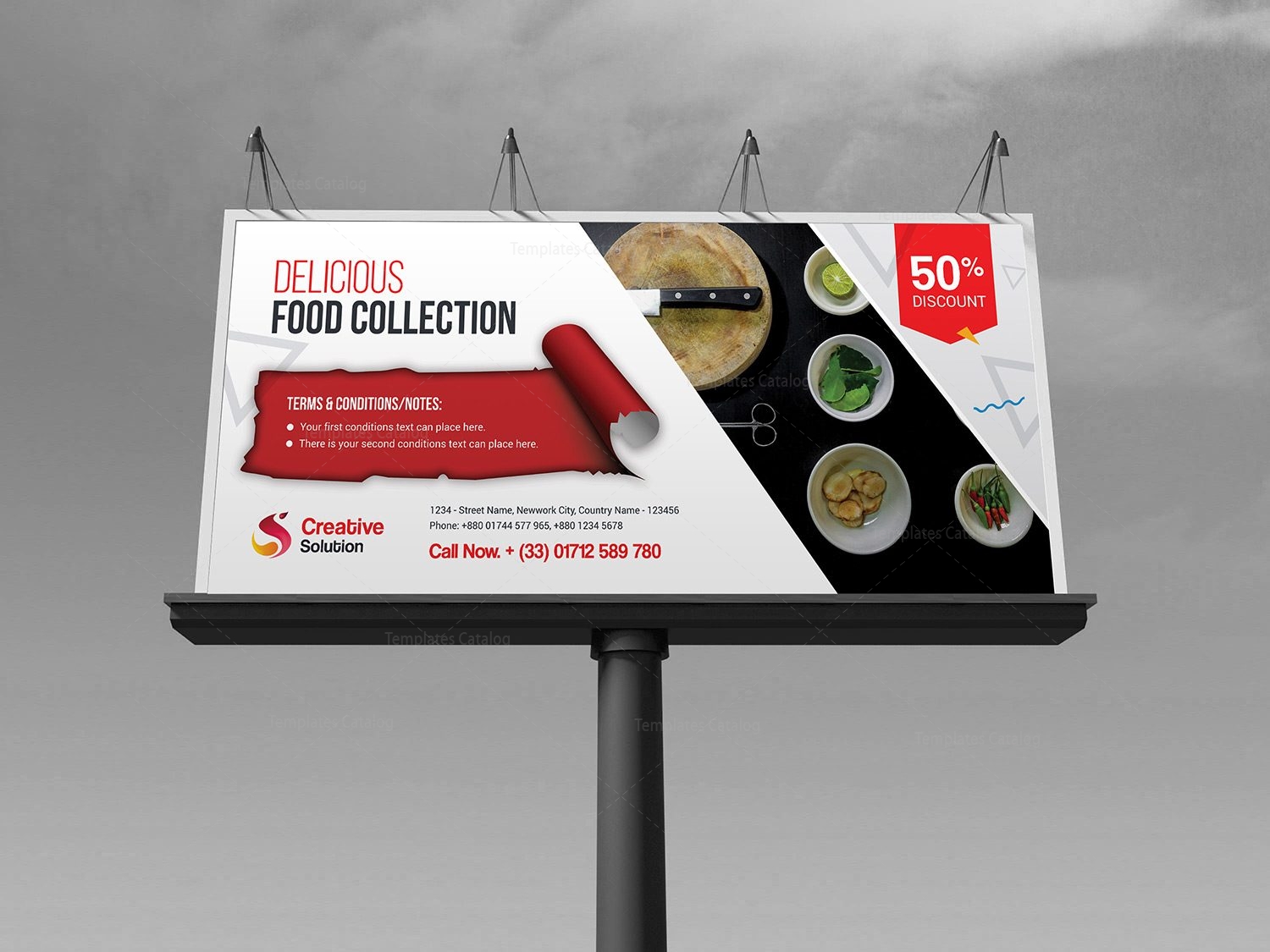 Restaurant Billboard Banner Template 000351 Template Catalog restaurant-billboard-banner-template-000351-template-catalog