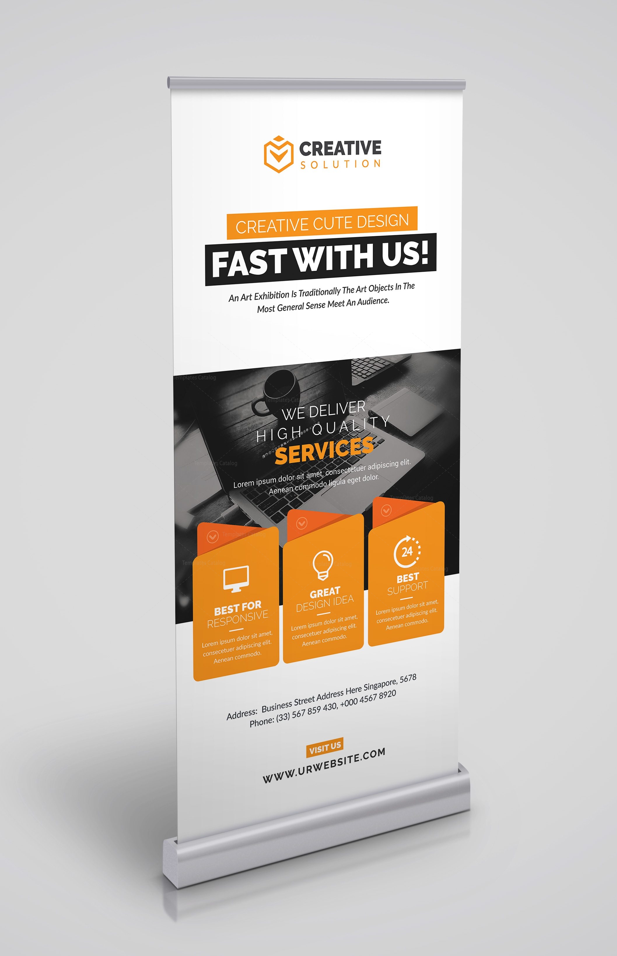 stylish rollup banner template 3