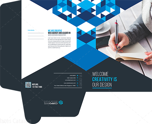 business folder template with stylish design 000563 template catalog