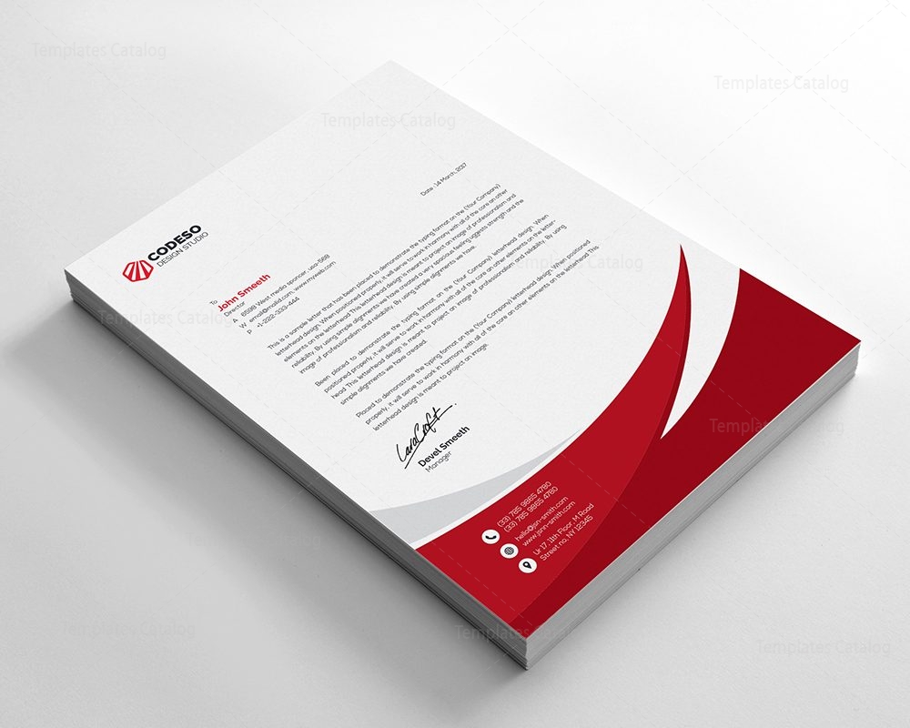 business letterhead template with modern design 4