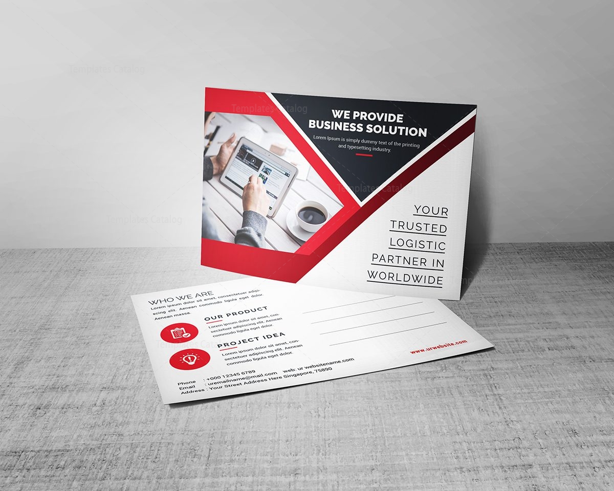 corporate business postcard design 000458 template catalog post card flyers