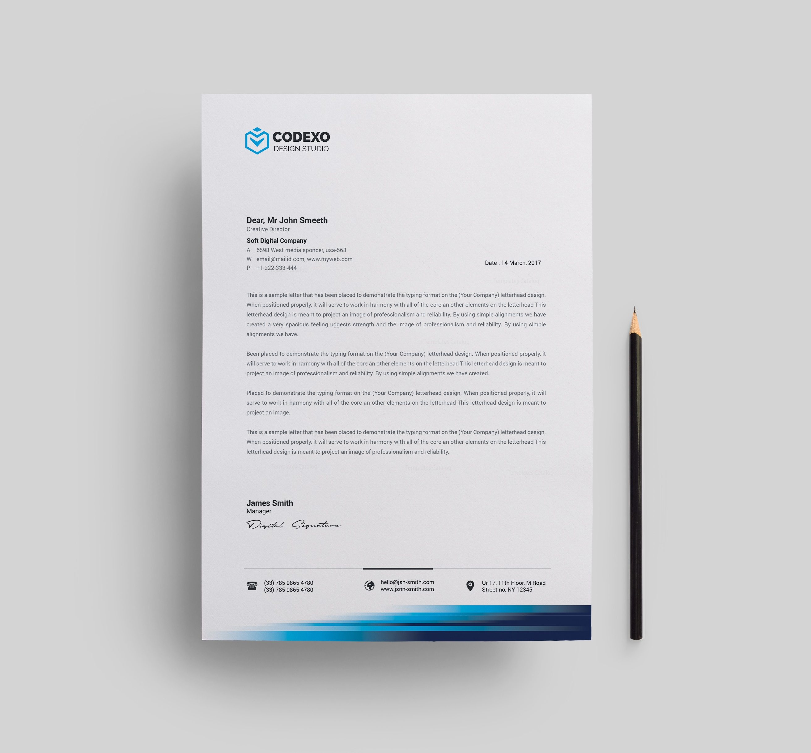 Corporate Letterhead Templates 000580 Template Catalog