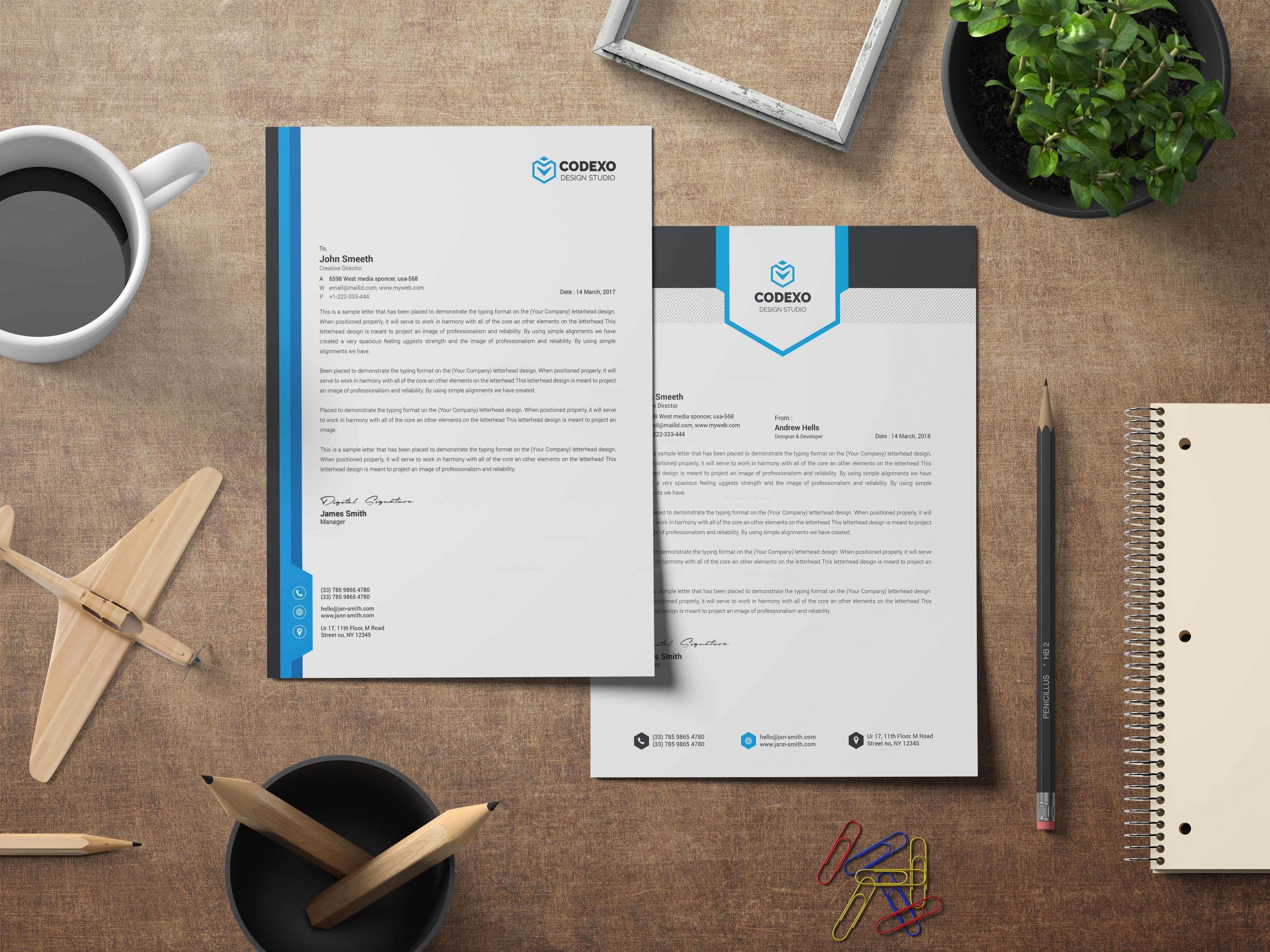 Download Letterhead Stationery Template Bundle 000577 - Template Catalog