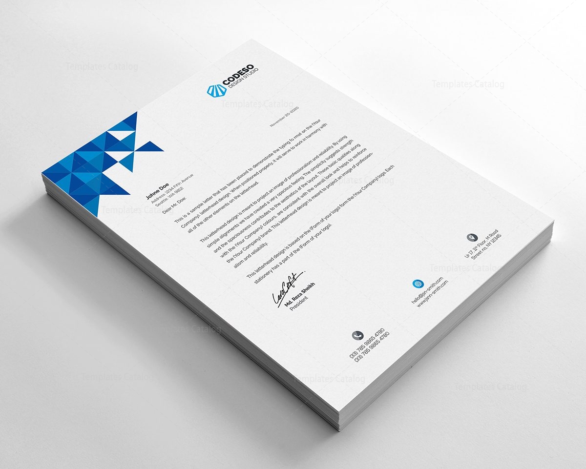 company letterhead examples word