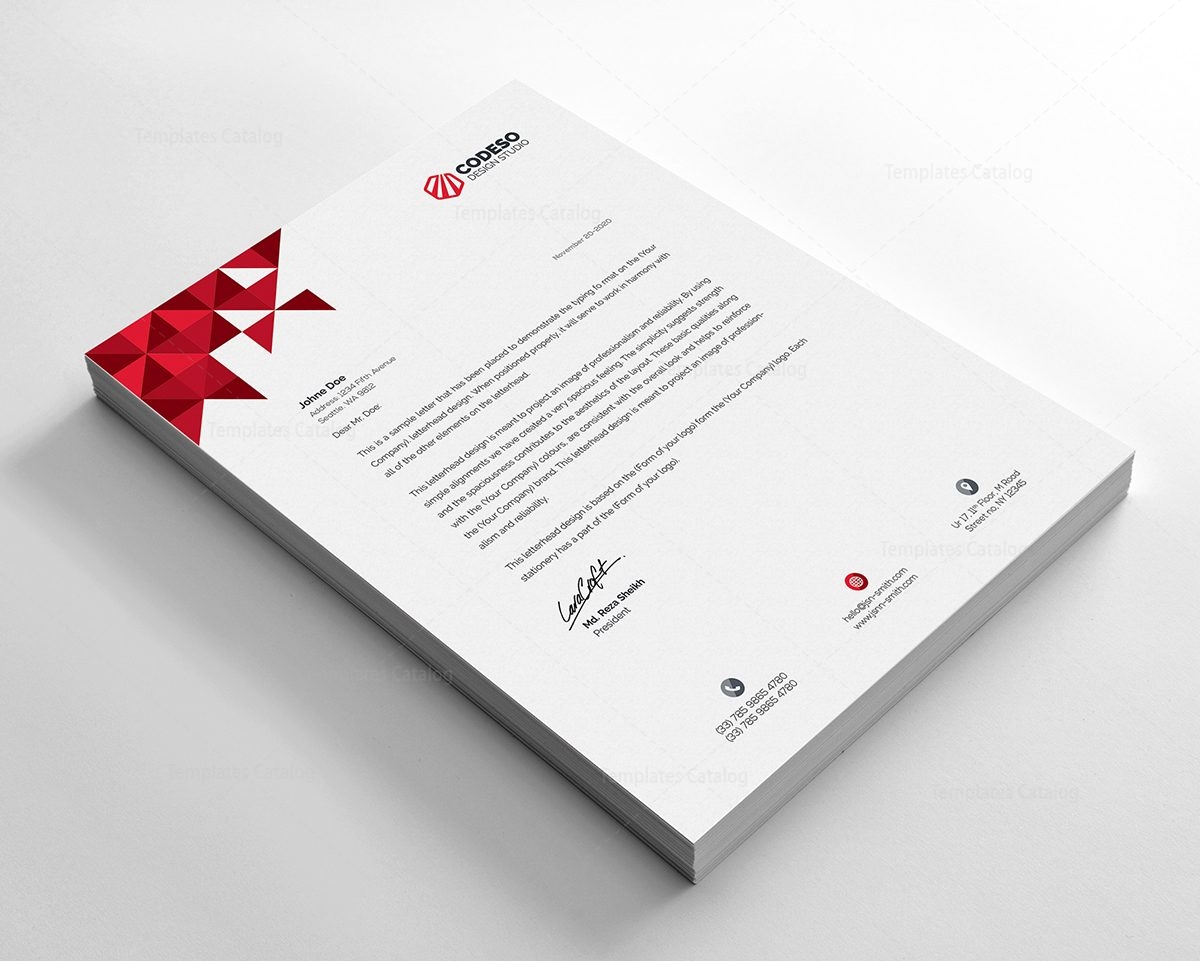 premium company letterhead template 000495 template catalog