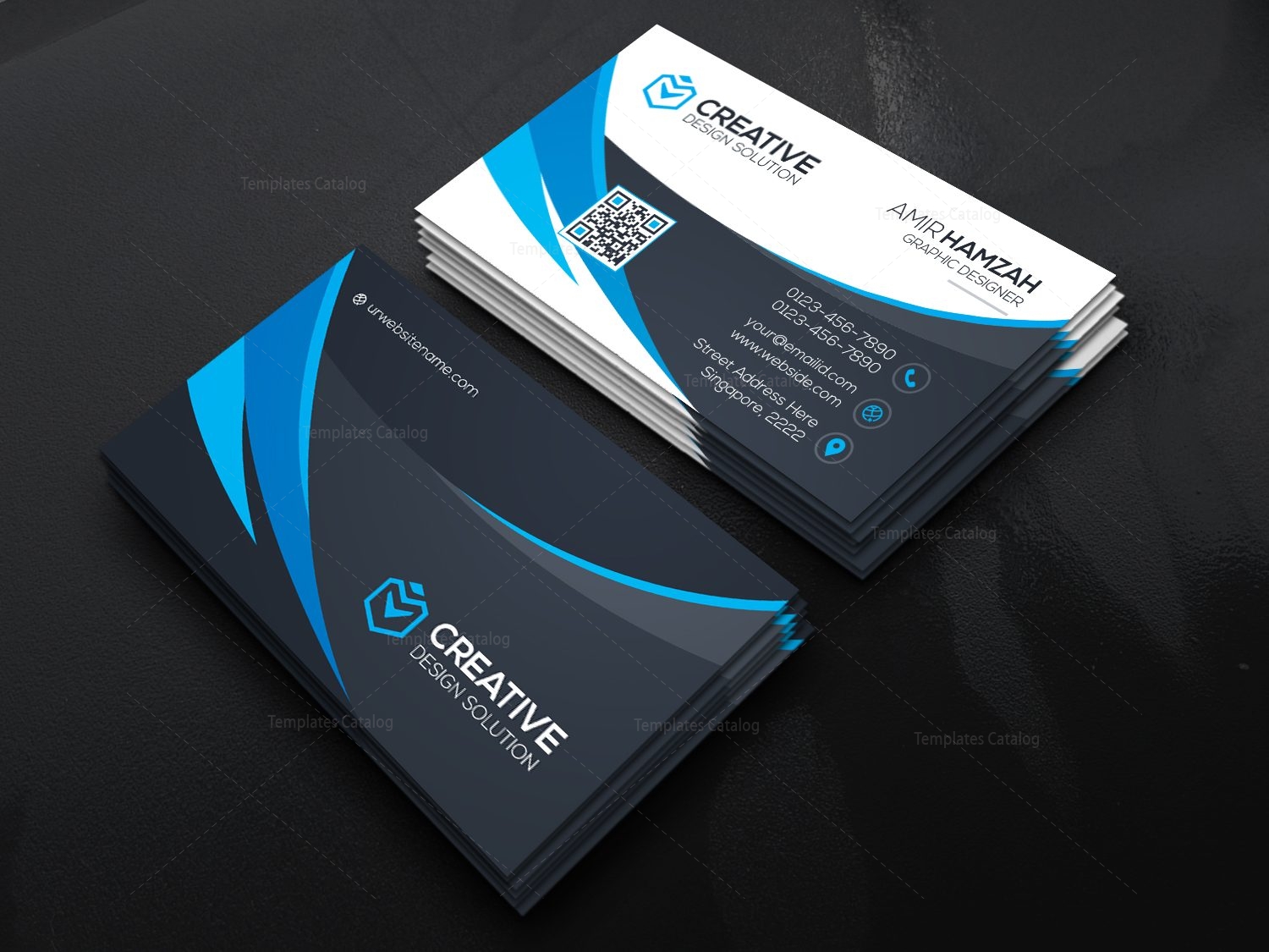 stylish business card template 000467 template catalog stylish business cards