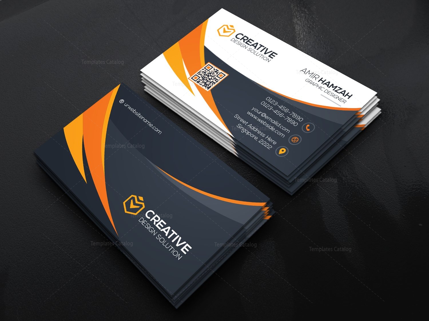 stylish business card template 000467 template catalog stylish business cards