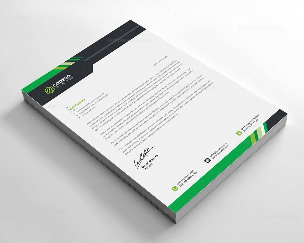 Stylish Business Letterhead 000575 Template Catalog