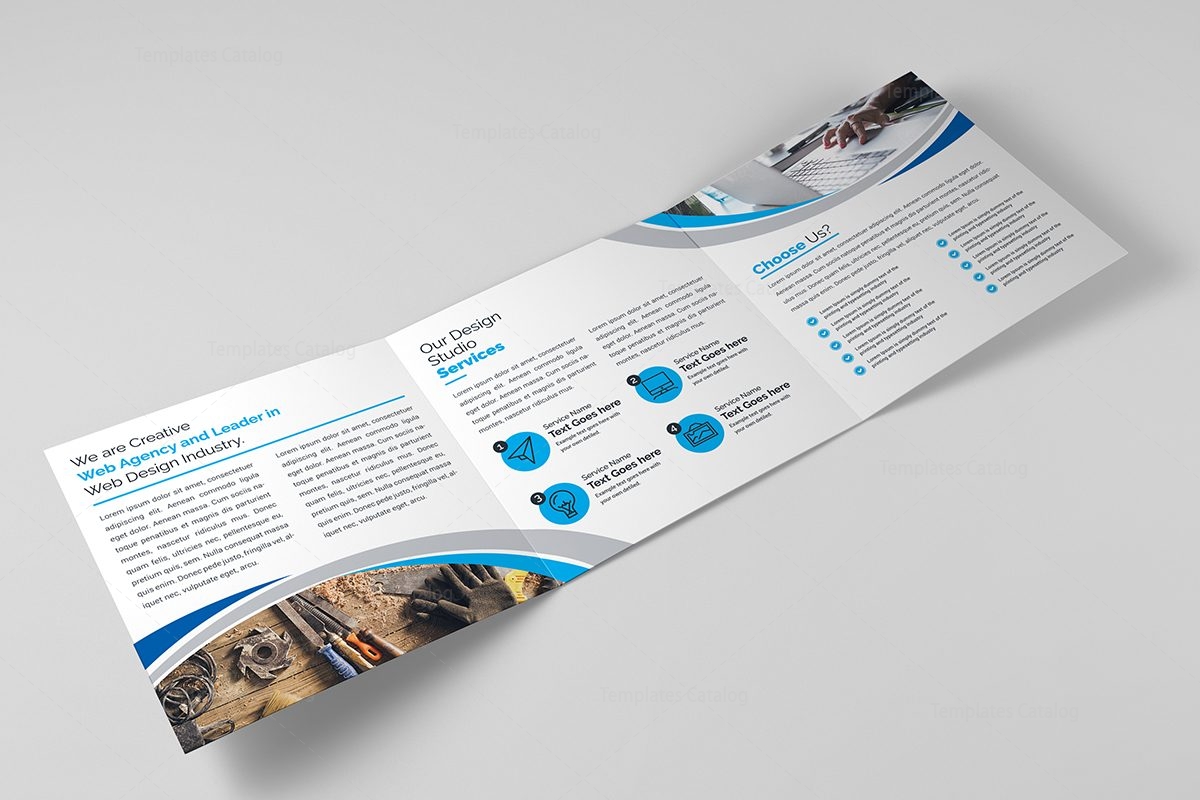 2 folded brochure template