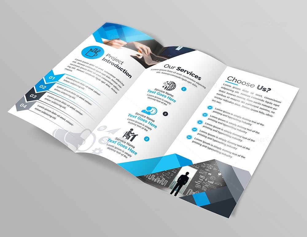 tri fold brochure template design