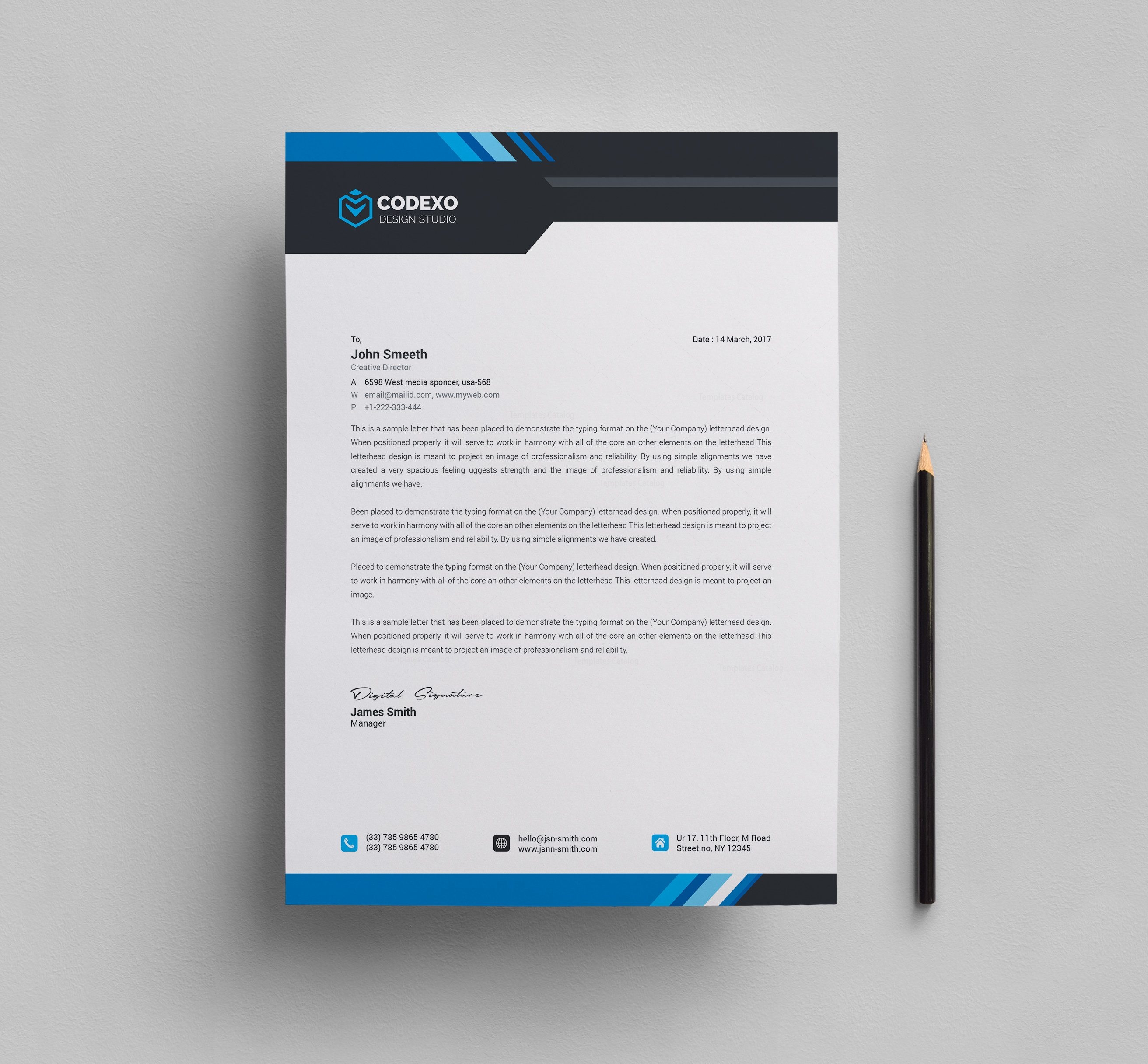 business stationery template
