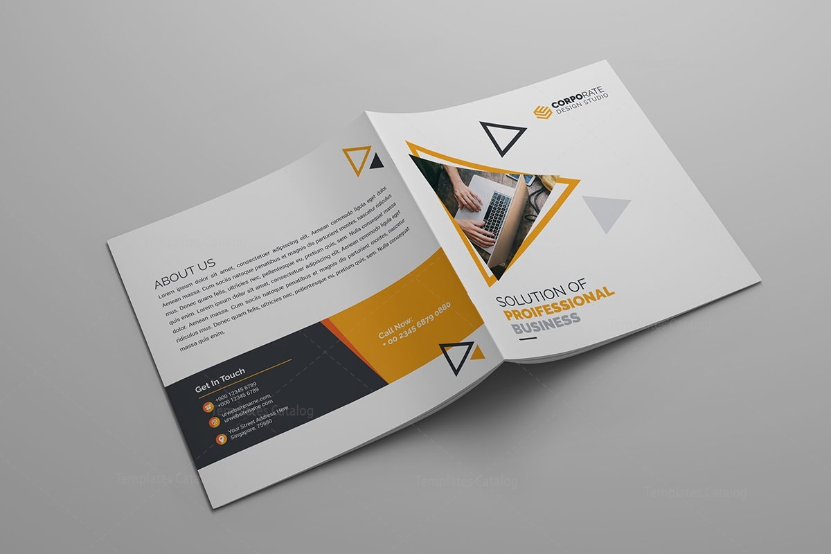 High Quality Square Brochure Template 000619 Template Catalog