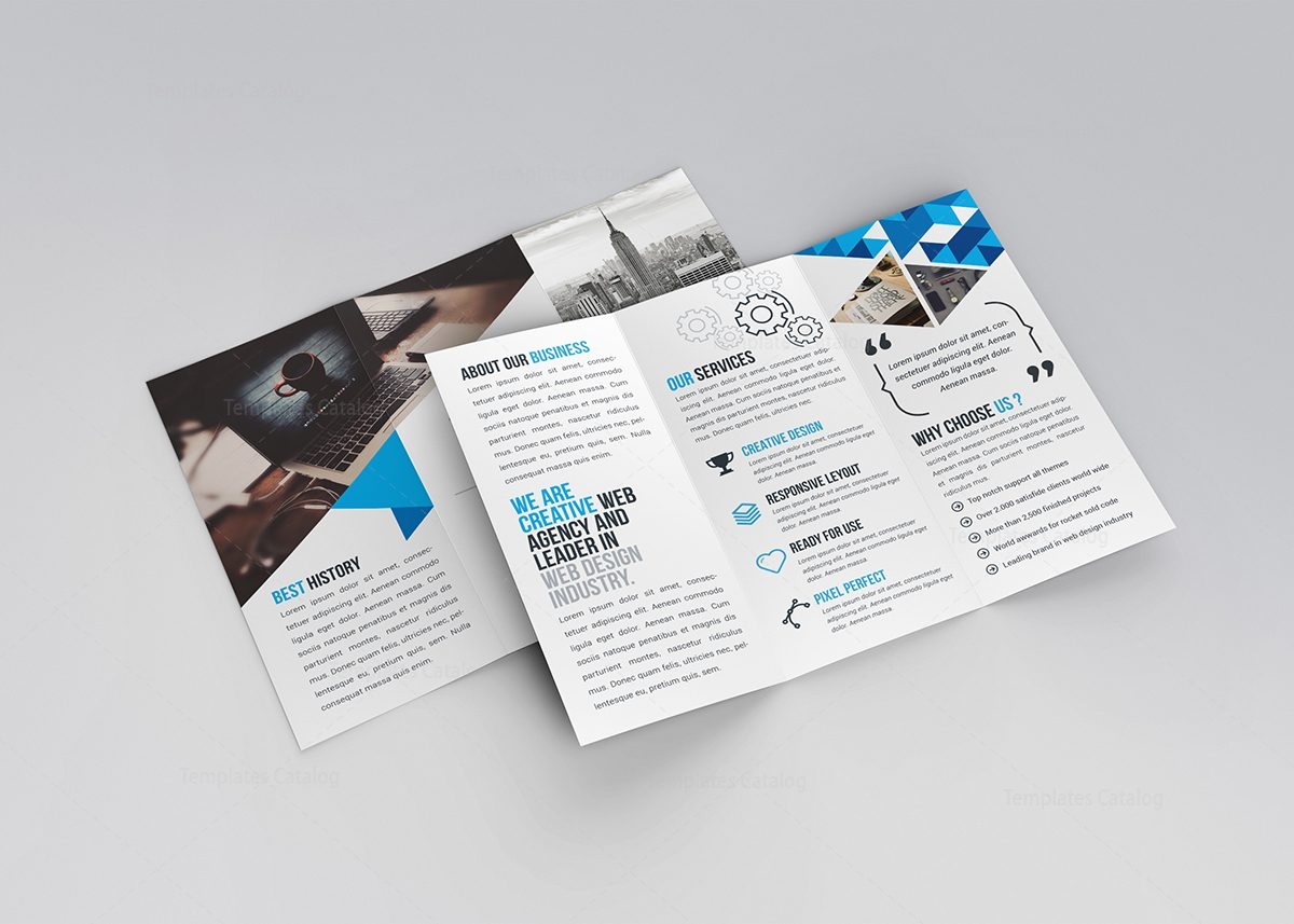 in design tri fold brochure template