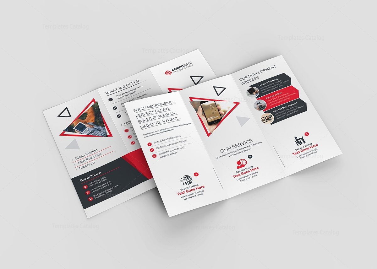 corporate tri fold brochure template