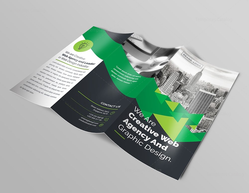 premium brochure template with triangle shapes 000744 template catalog