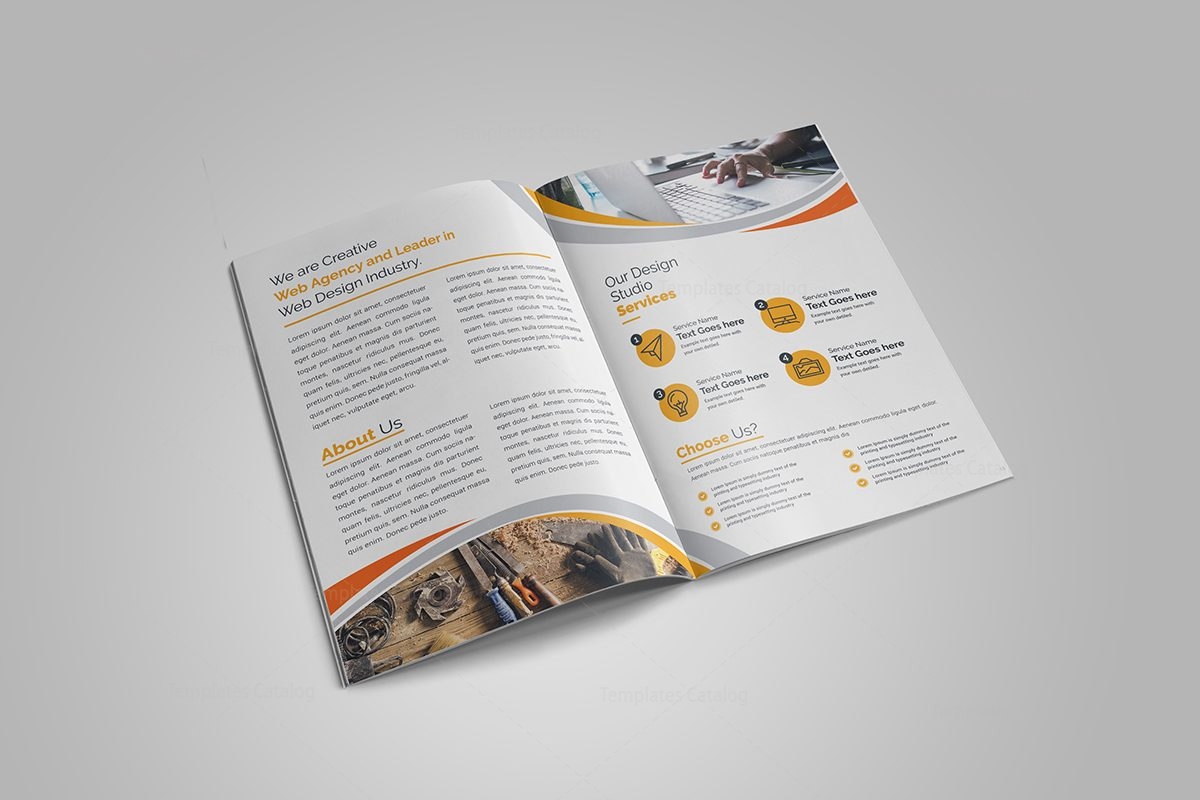 premium elegant bi fold brochure design 000714 template fold design