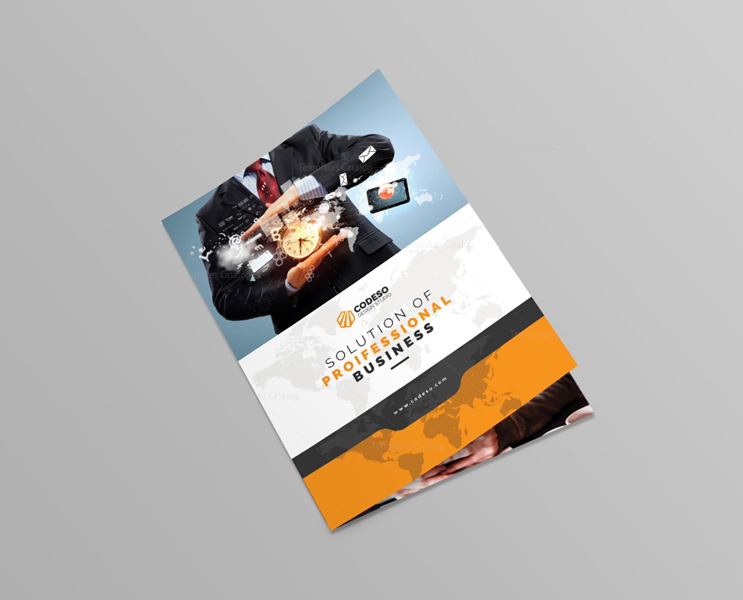 World Bi-Fold Brochure Template 000724 - Template Catalog