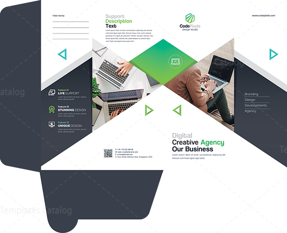 world class presentation folder template 000605 - template catalog world class presentation folder template 000605 - template catalog, Technology In The Classroom Free Presentation Template, Presentation templates