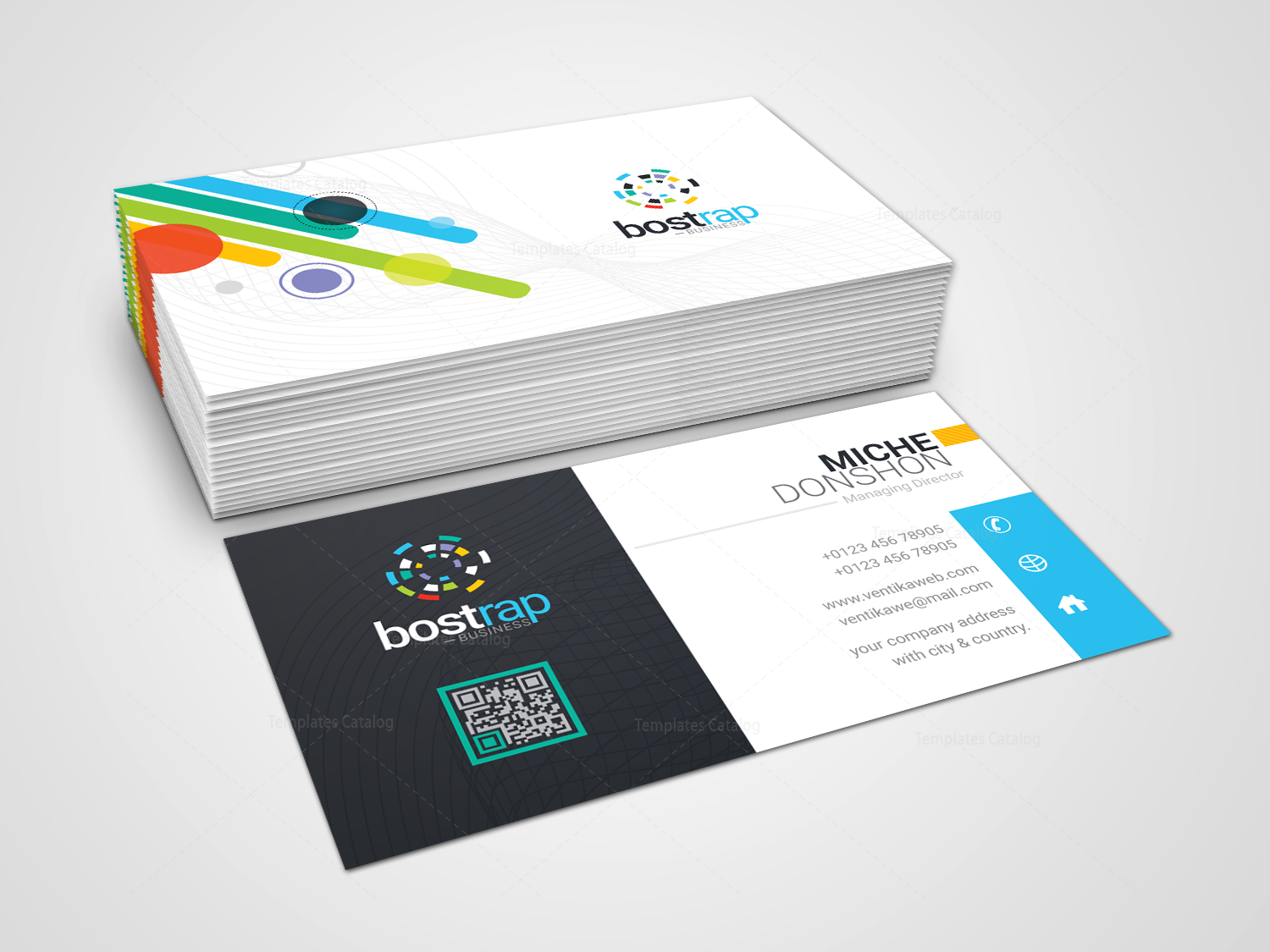 Athena Modern Corporate Business Card Template 000922 Catalog Athena Modern Corporate Business Card Template 3