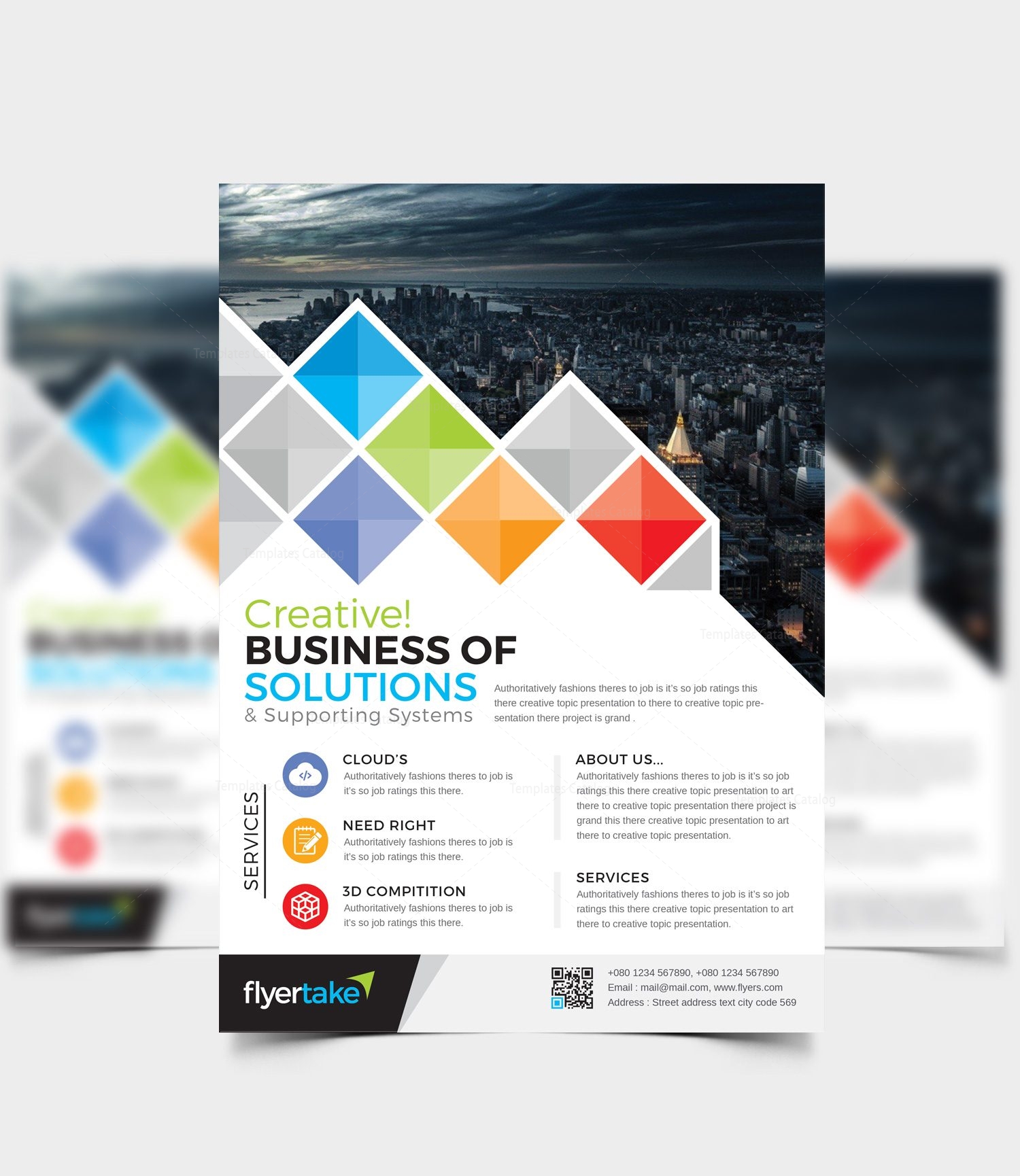 boreas stylish corporate flyer template 000985 template catalog