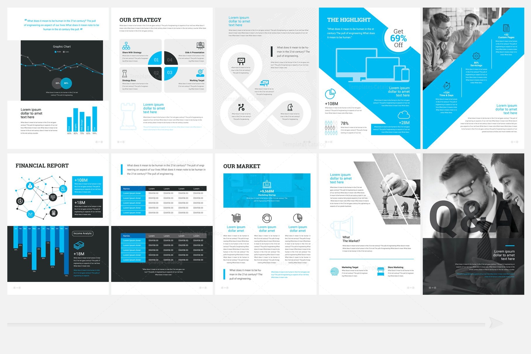 elegant professional 32 pages brochure template 000960 template