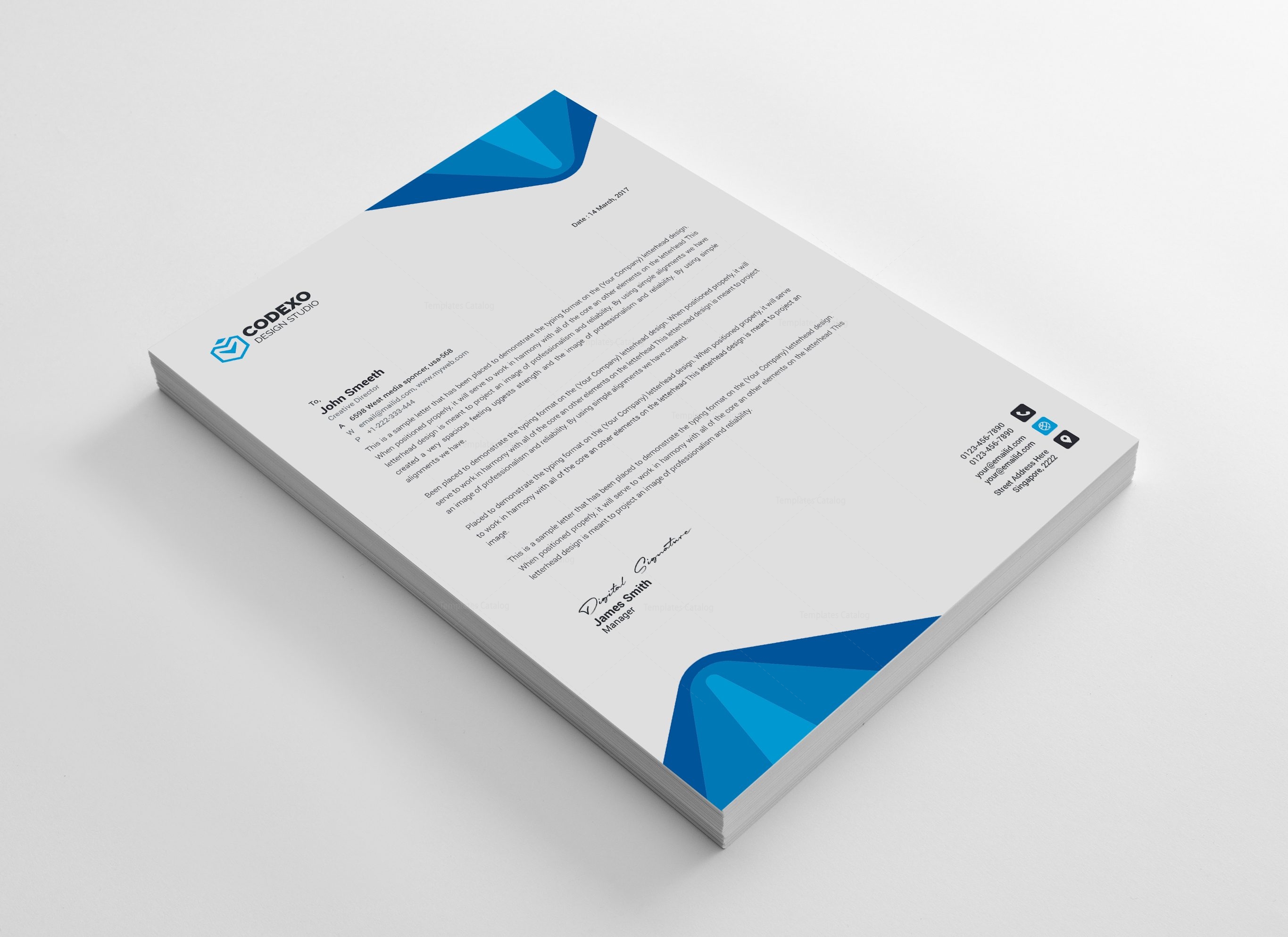 simple letterhead design