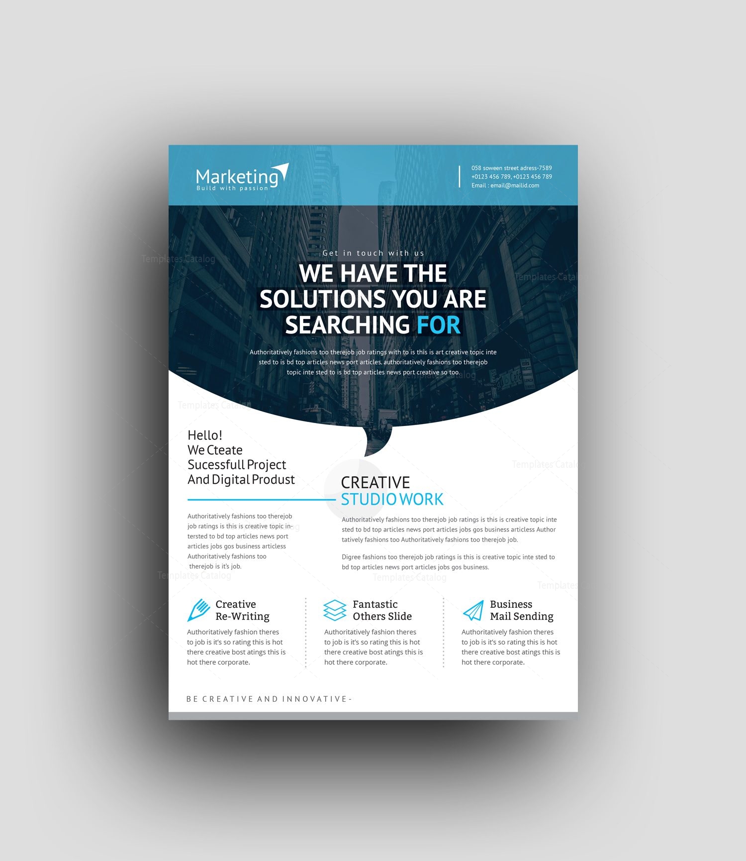 nereus professional corporate flyer template 0010004 professional fliers