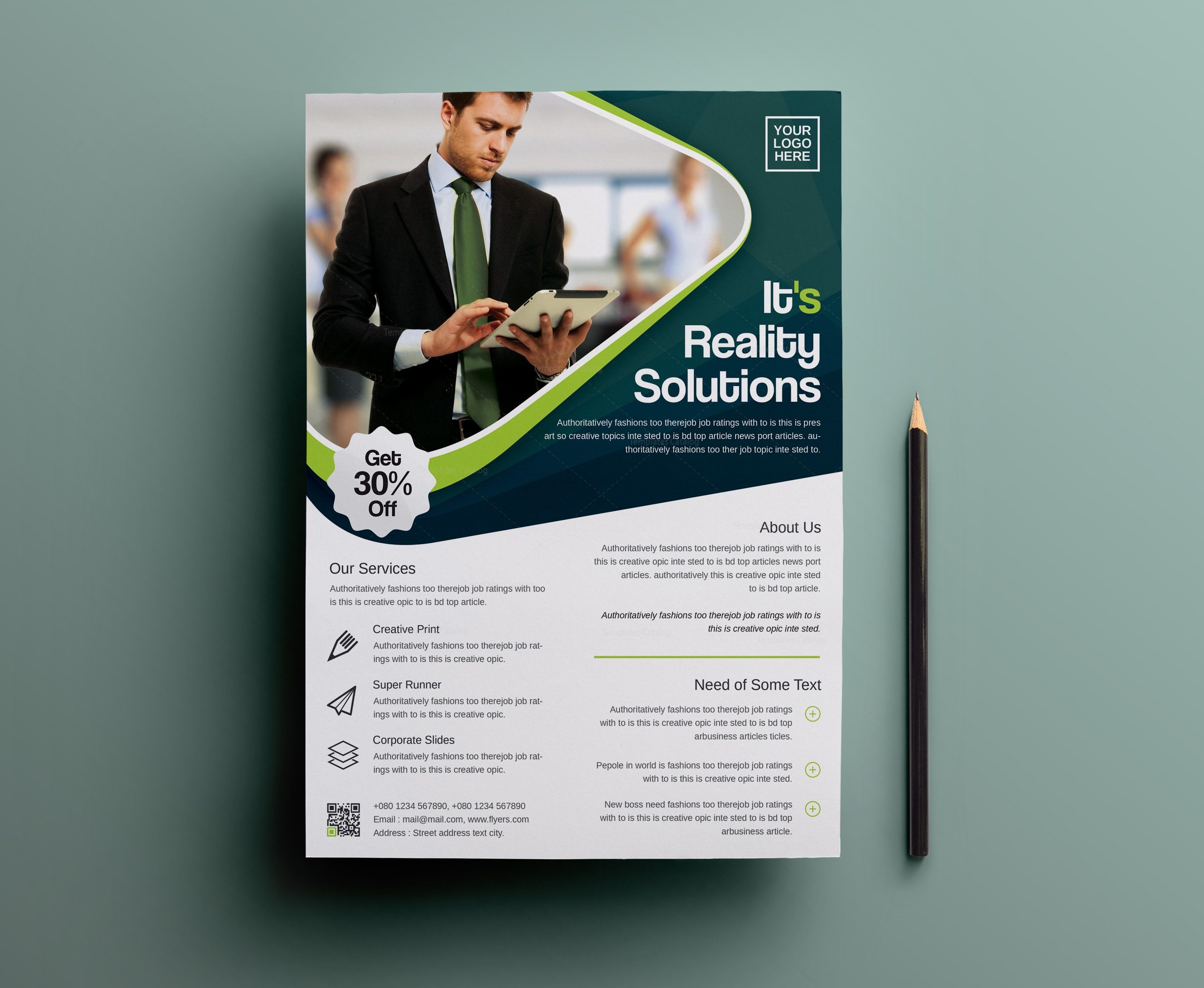 oceanus professional corporate flyer template 1