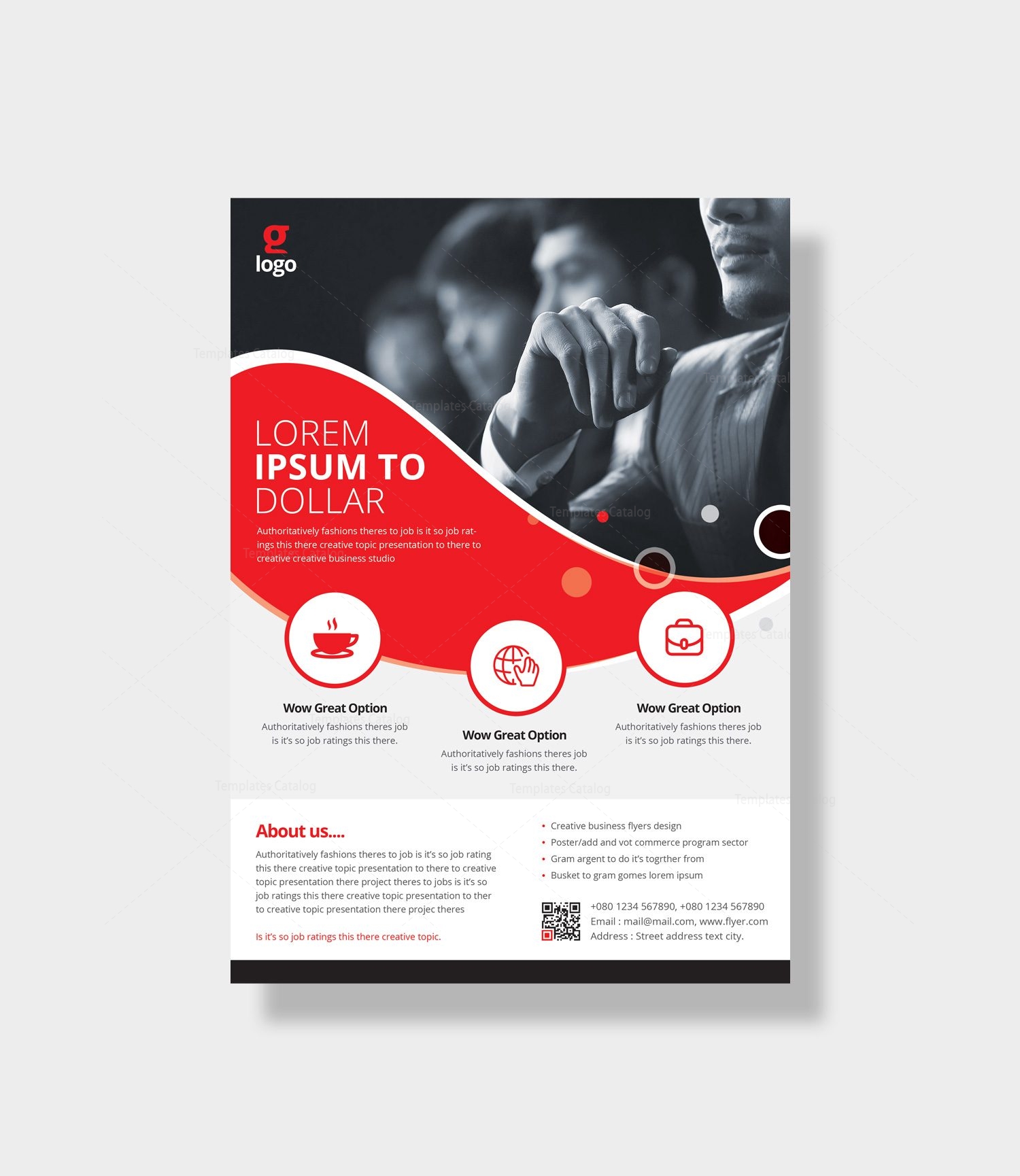 poseidon elegant corporate flyer template 000966 template catalog