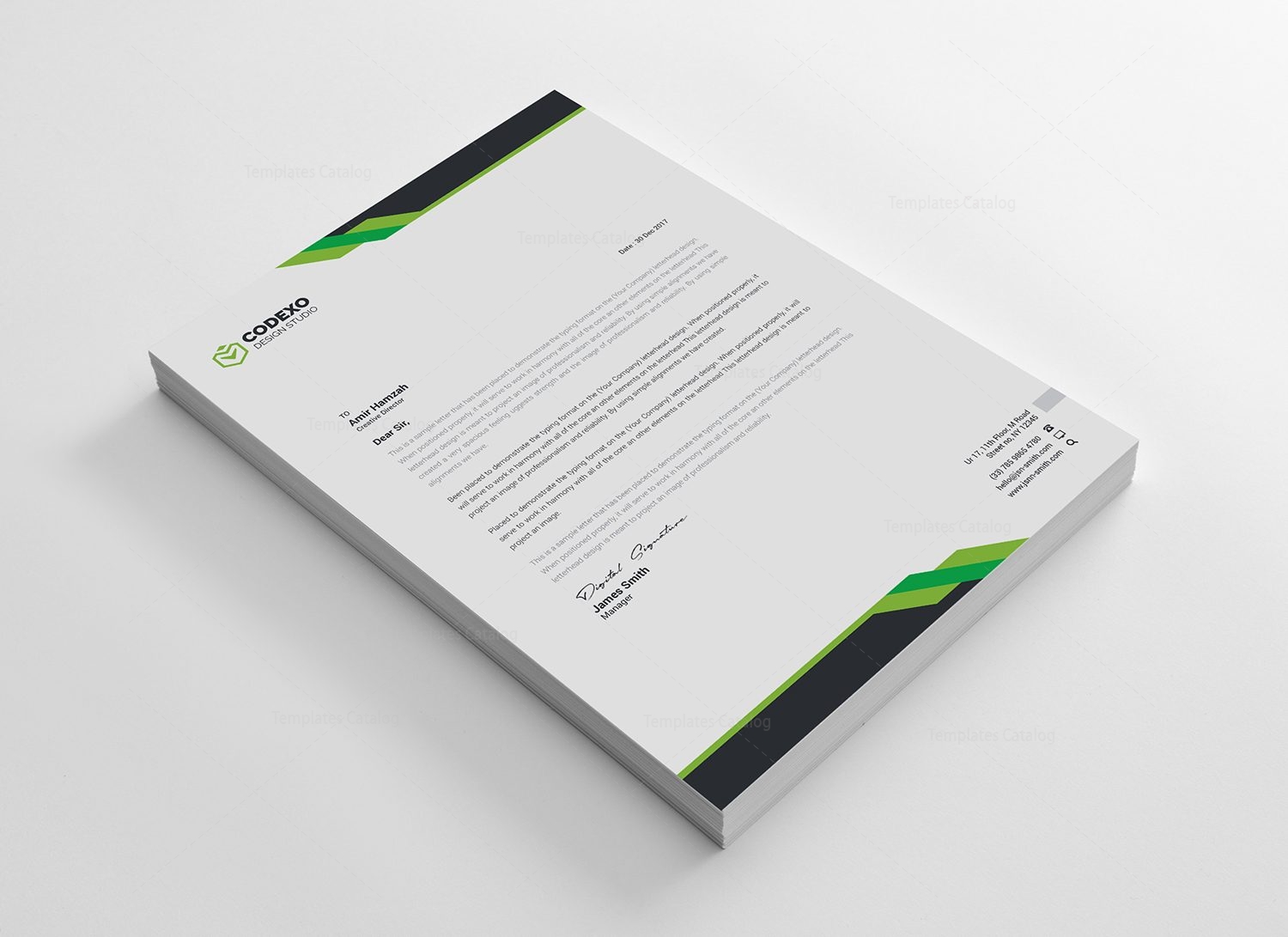 samurai professional corporate letterhead template 000906 letter hea
