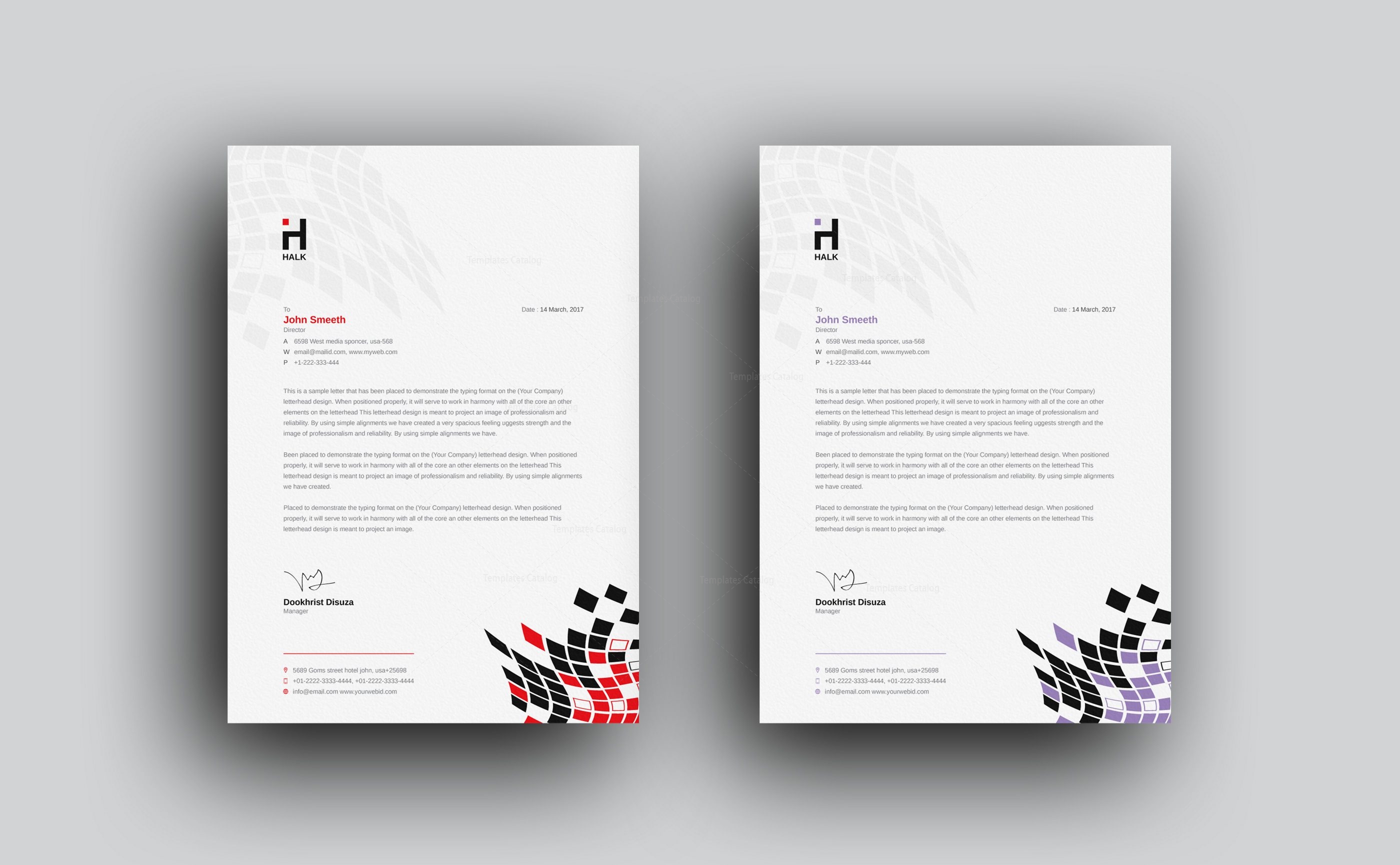 alastor professional corporate letterhead template 001026 professional stationery templates
