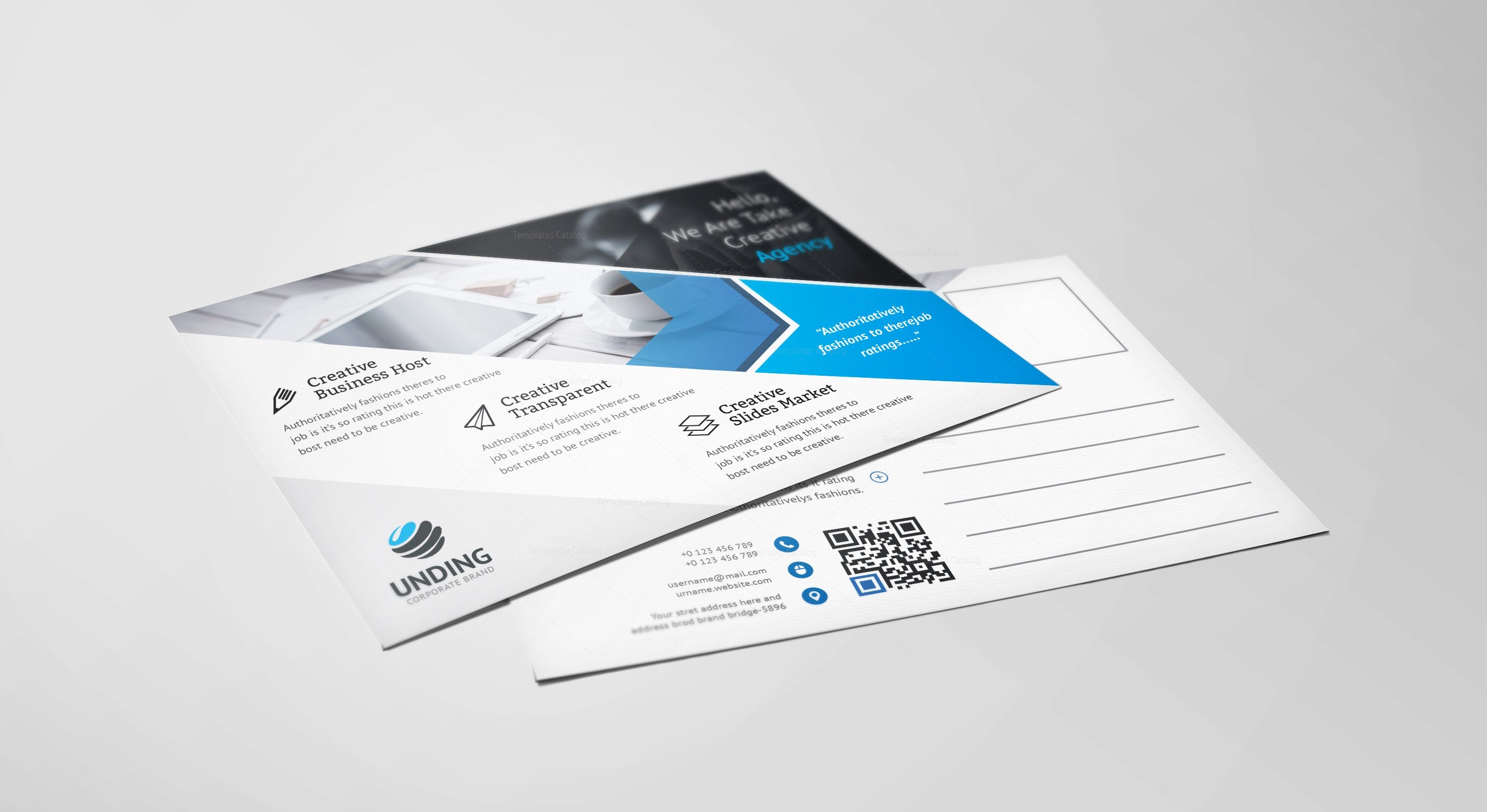 apollo modern elegant postcard template 1