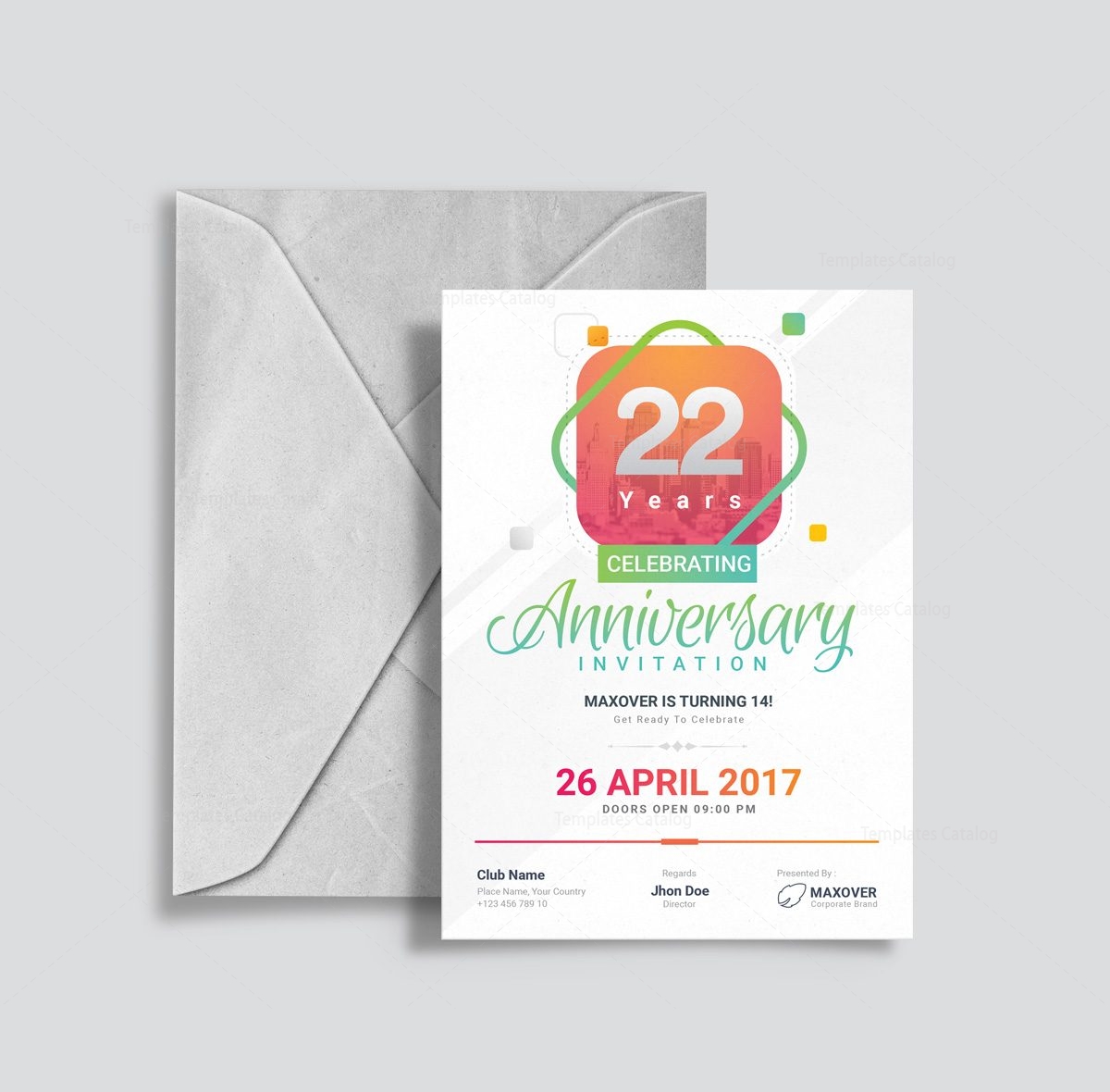 ares elegant anniversary invitation template 001127 template catalog