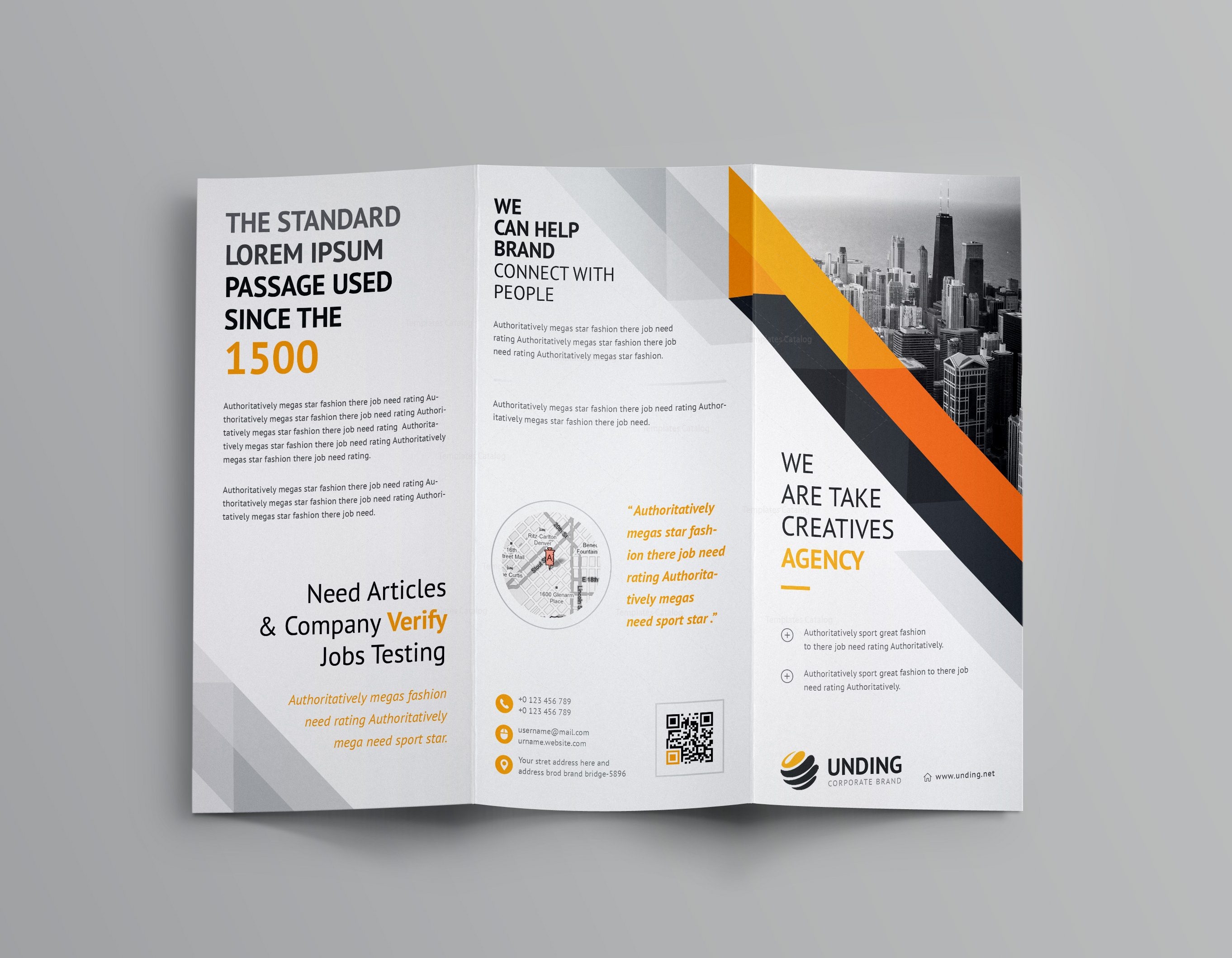 corporate tri fold brochure template