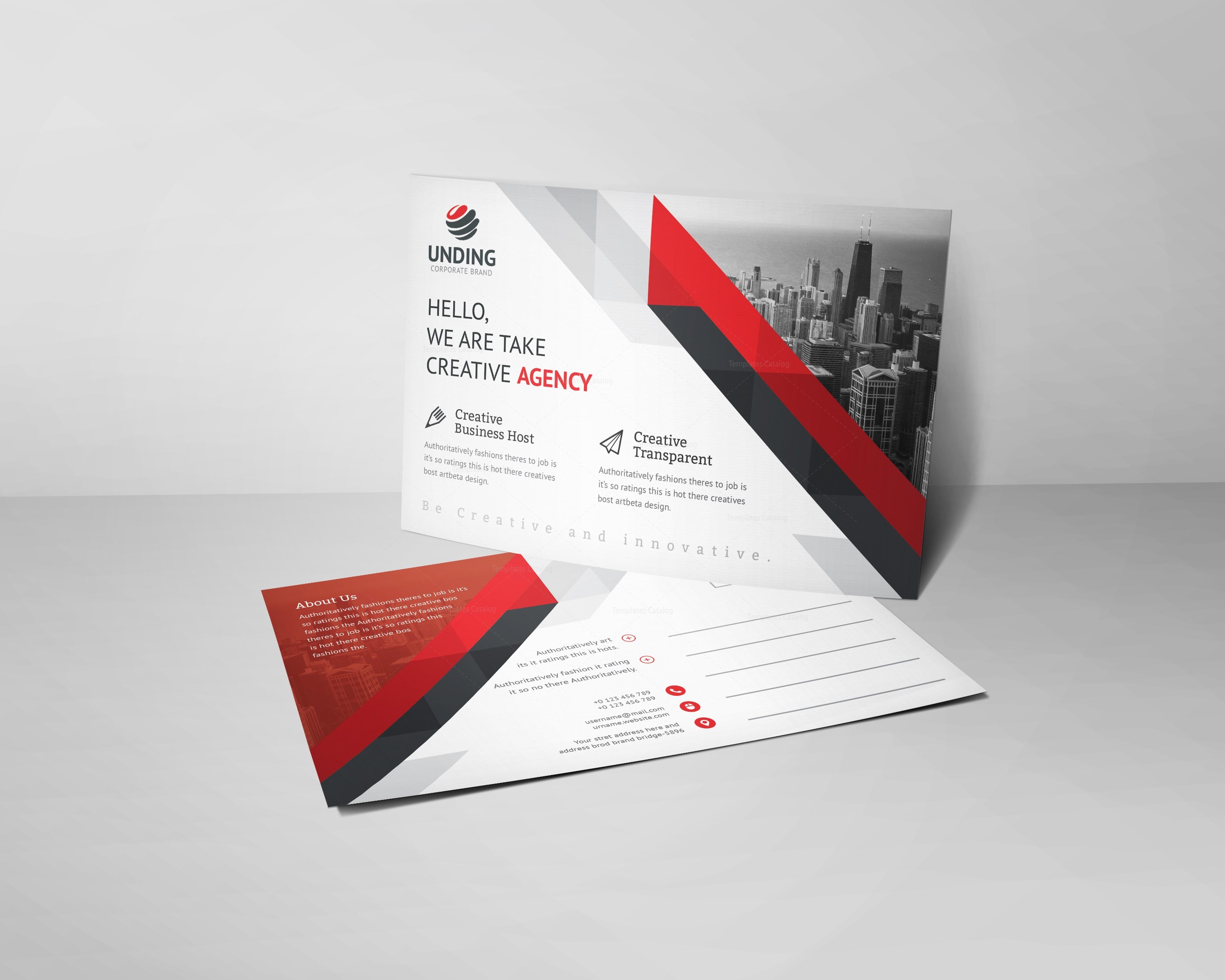 in design postcard template