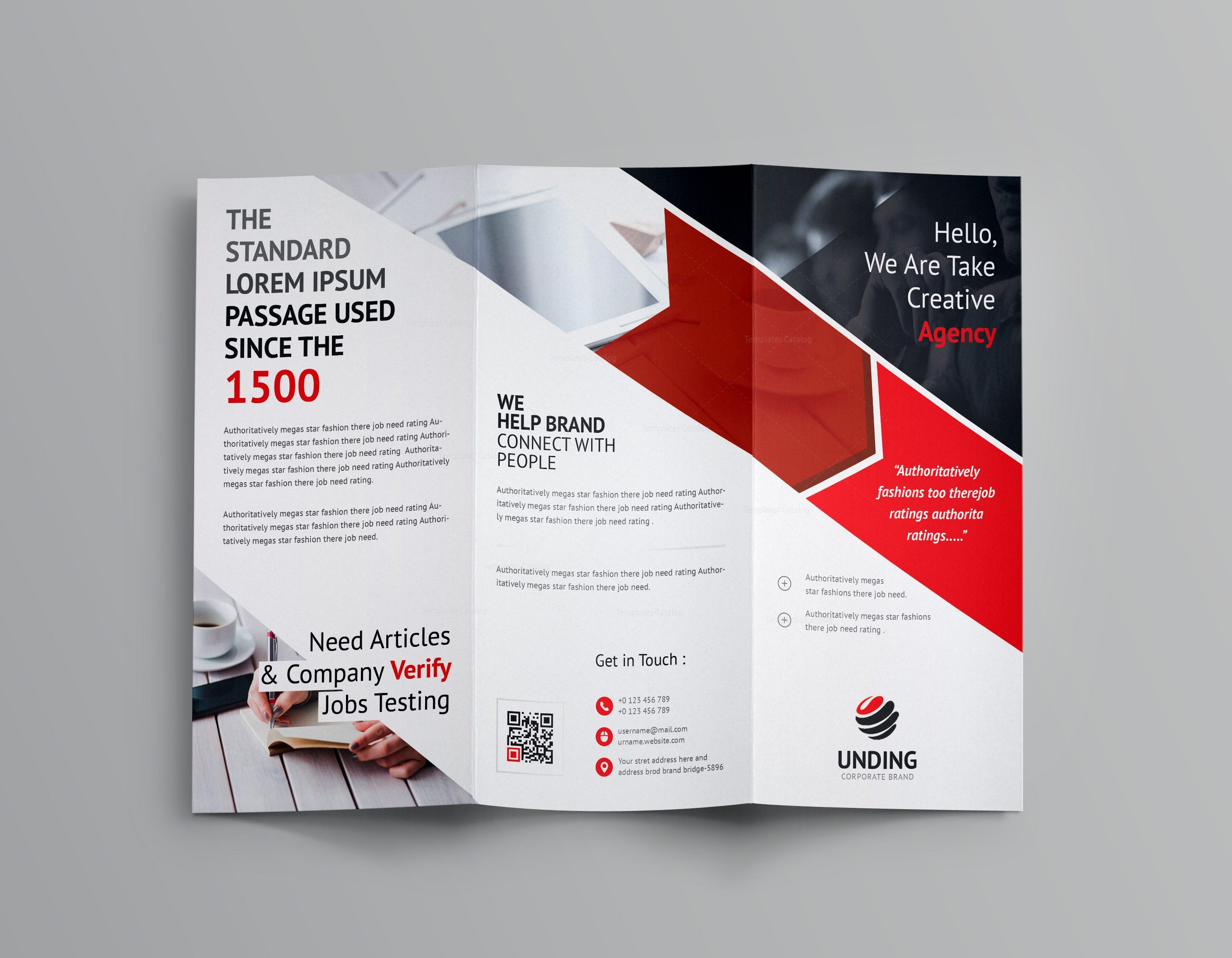 Arrow Corporate Tri Fold Brochure  Template 001162 